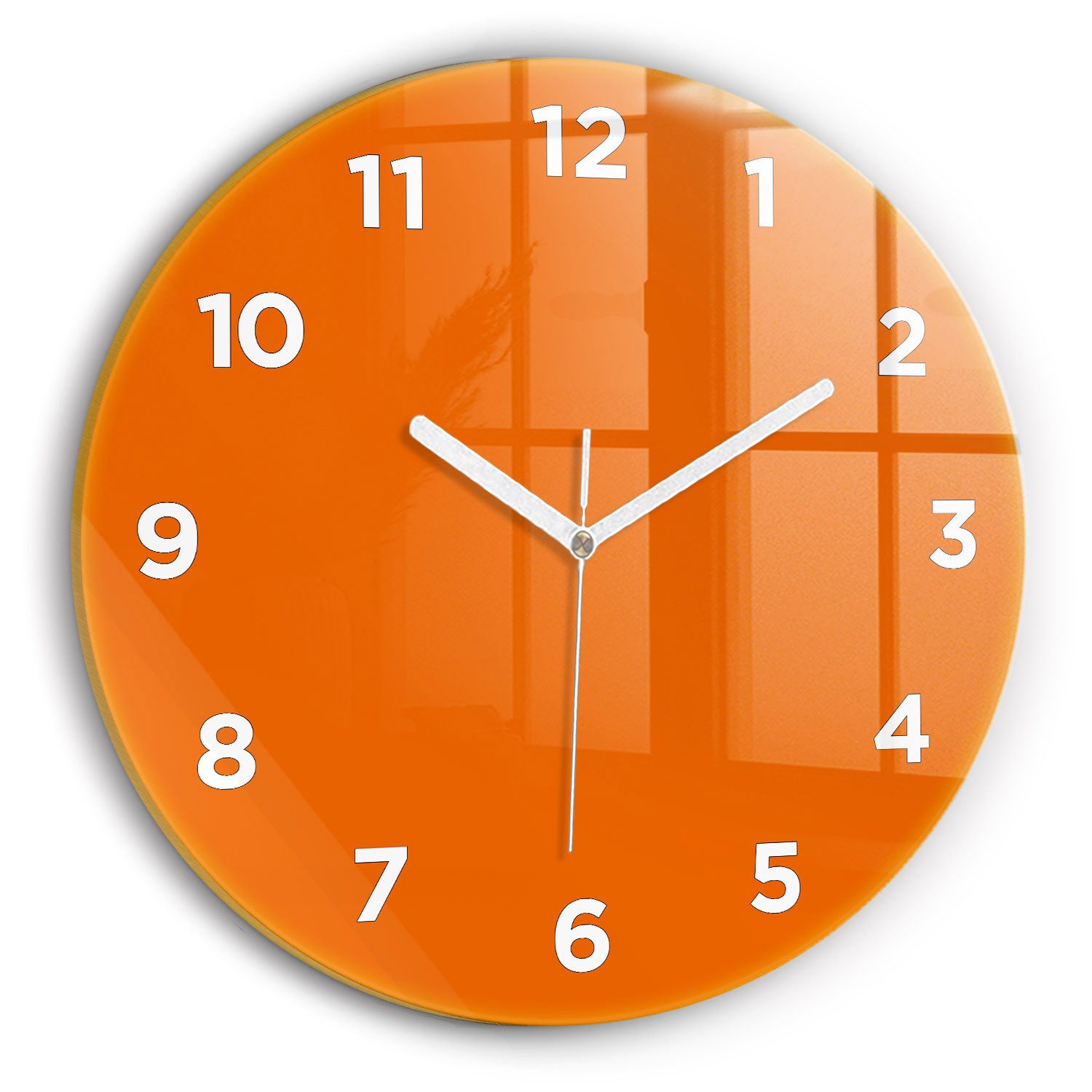 Tulup Wanduhr Wanduhr Glasrunde Uhr Moderne Glaswanduhr 30cm Uhr aus Gehärtetem Glas