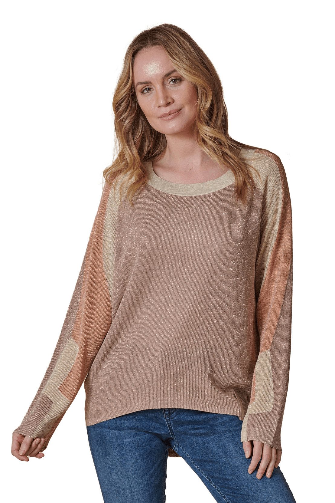 Zhrill Strickpullover Strickpullover ZHISABELLA LUREX Braun günstig online kaufen