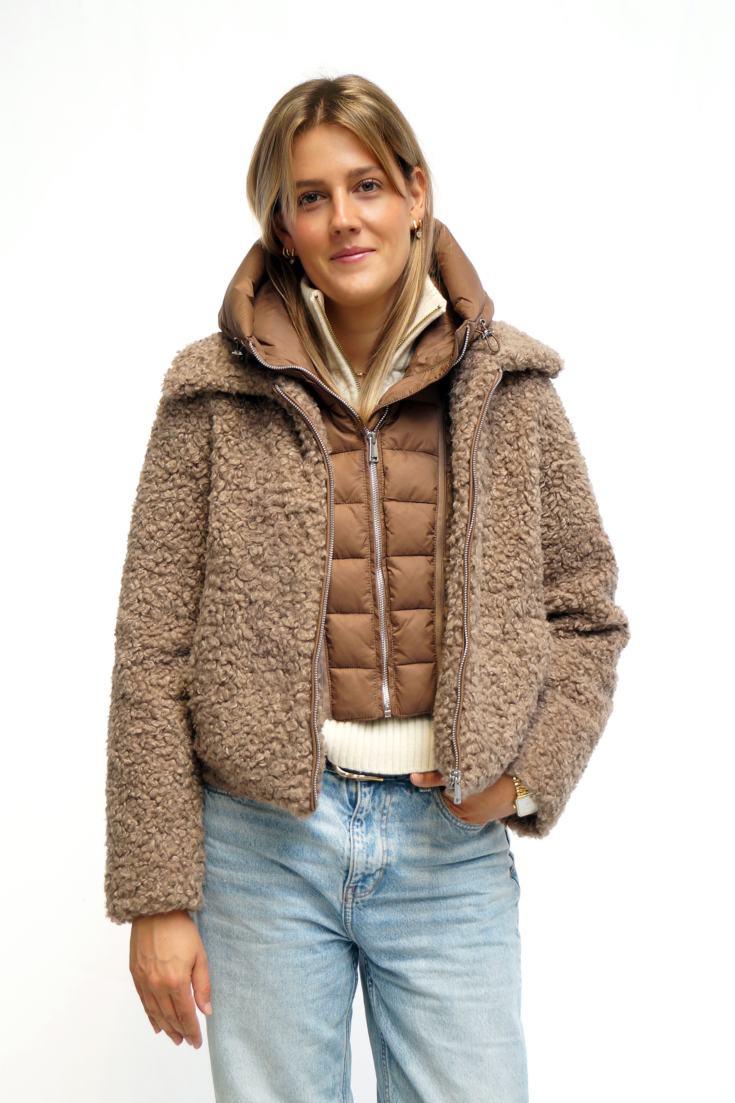 FUNK since 1776 Fellimitatjacke in hochwertiger Lammoptik mit abnehmbarer S günstig online kaufen