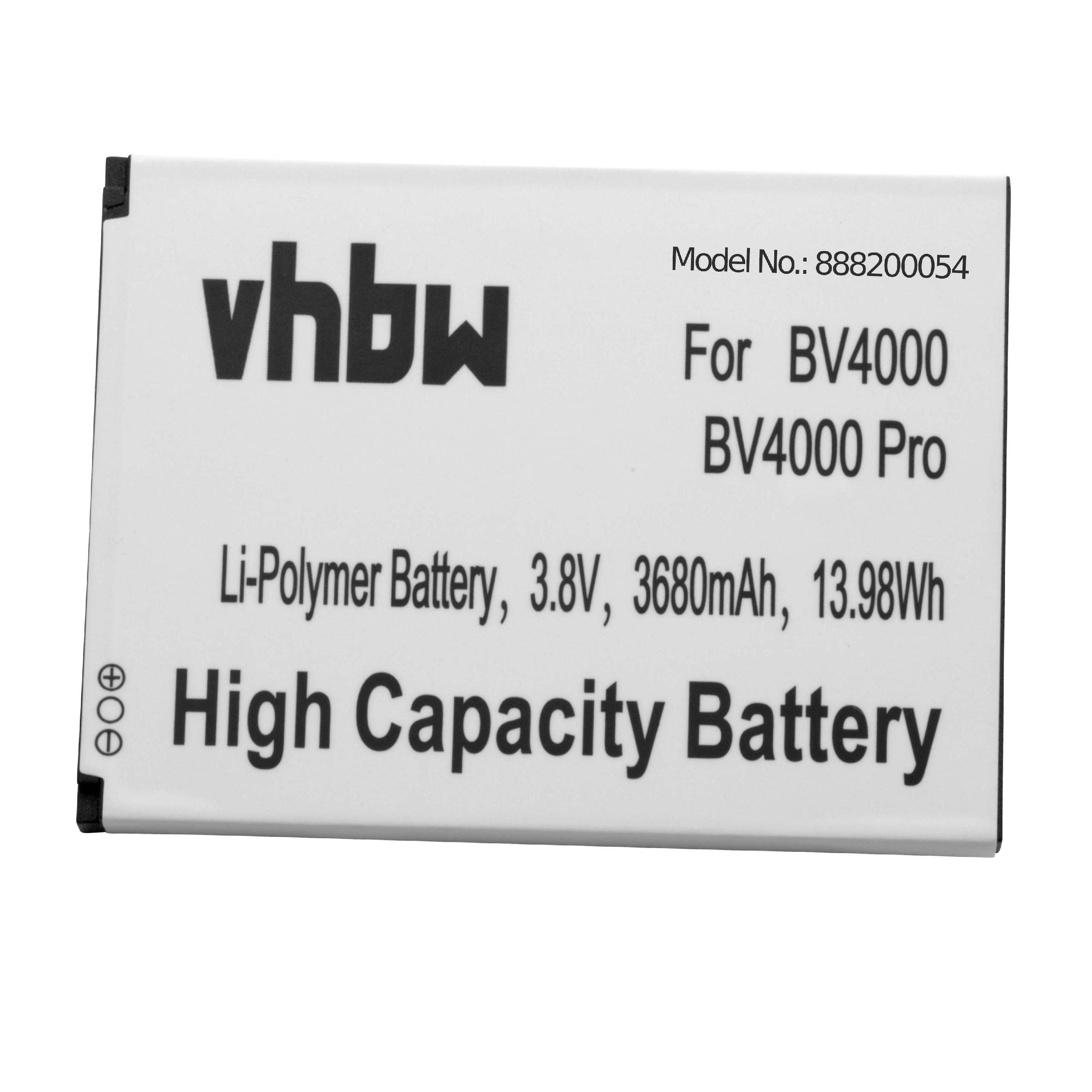 3680 BV4000 vhbw mAh (3,8 BV4000 mit Blackview Pro, Li-Polymer V) kompatibel Smartphone-Akku