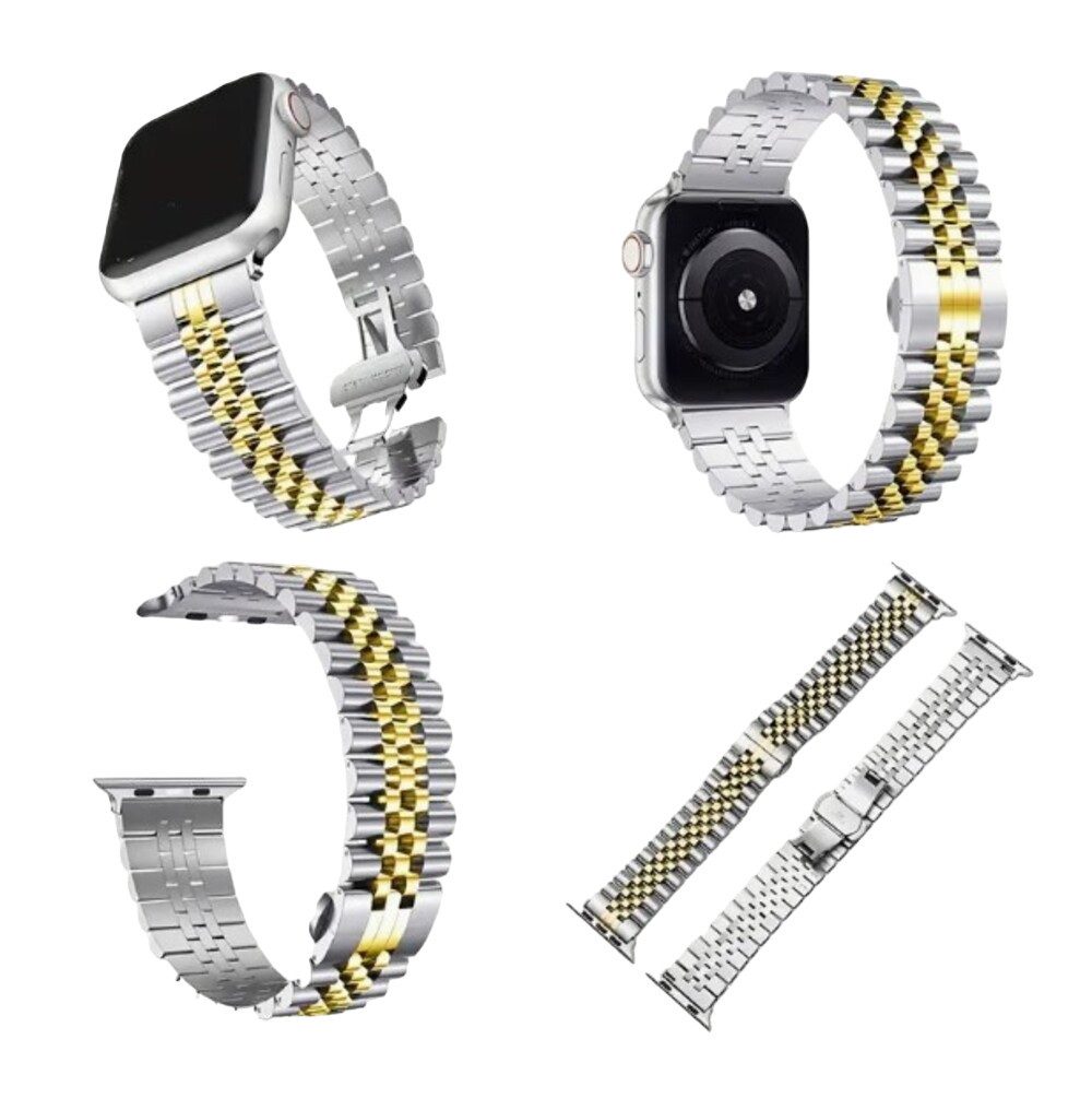 Lale Collection® Uhrenarmband Edelstahl-Smartwatch-Band Ersatz kompatibel Apple iWatch Series 1-9, Armband, IWatch, Apple, Kompatibel, Unisex