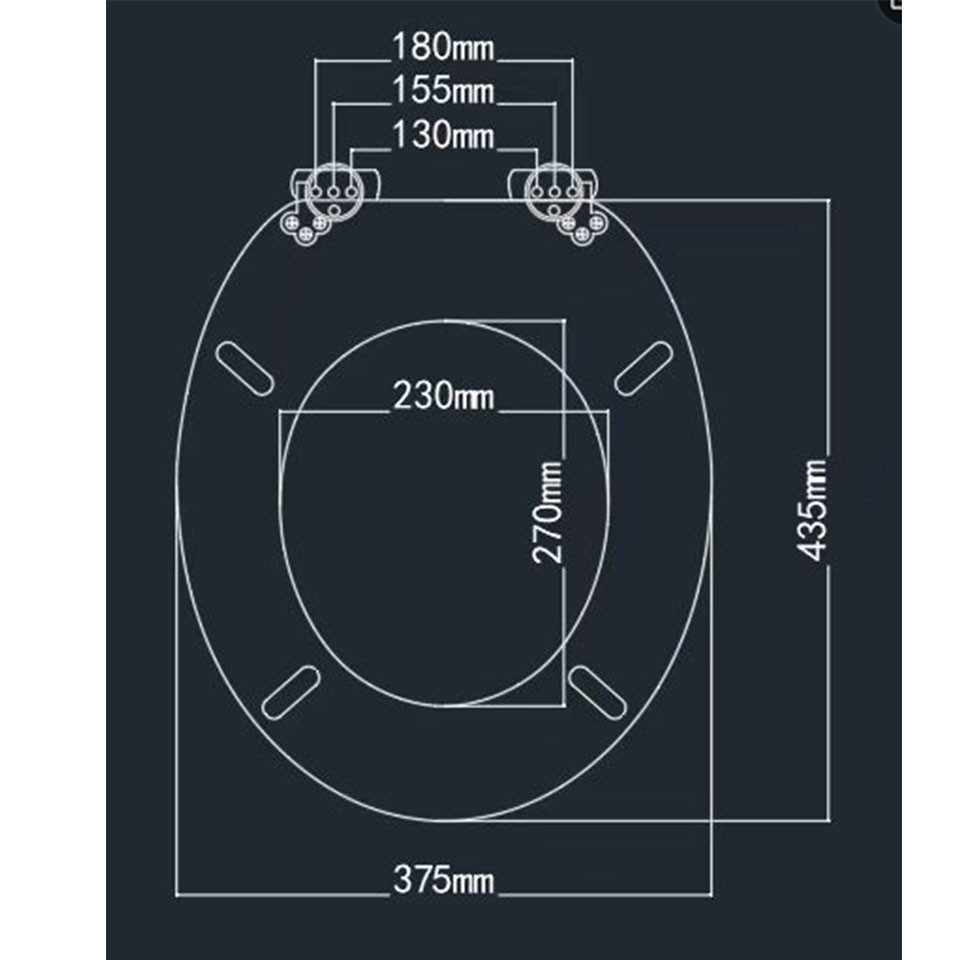 SINOBATH WC-Sitz WC-Sitz mit Absenkautomatik,MDF Holzkern,Toilettensitz