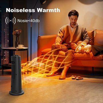 Diyarts Heizlüfter, Keramik-Turmheizung verstellbares Thermostat Überhitzung & Kippschutz