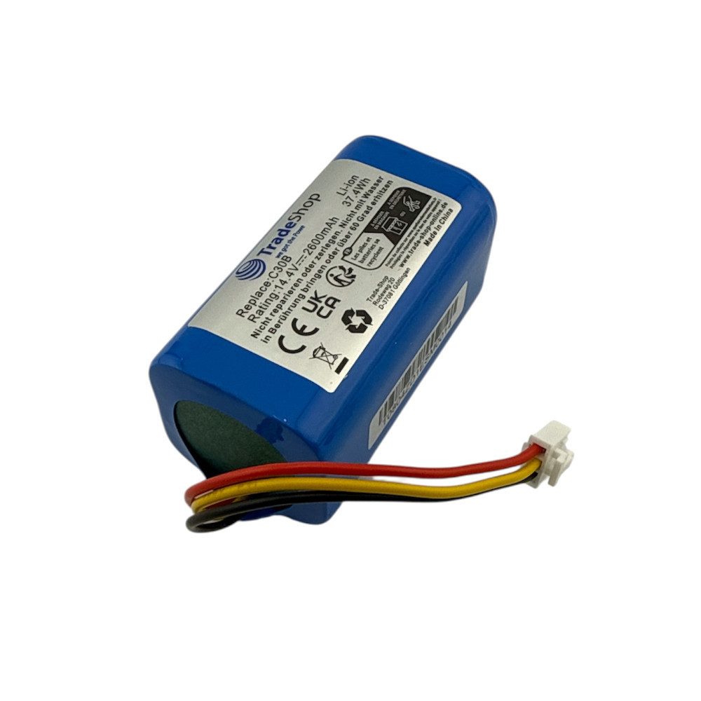 Trade-Shop Akku passend für iHome Eclipse AutoVac, iHRV2, iHRV4-GRY Akku Li-Ion 2600 mAh (14,4 V)