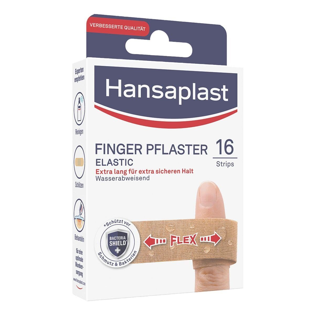 Hansaplast Wundpflaster Elastic (16 St), extra lang und flexibel