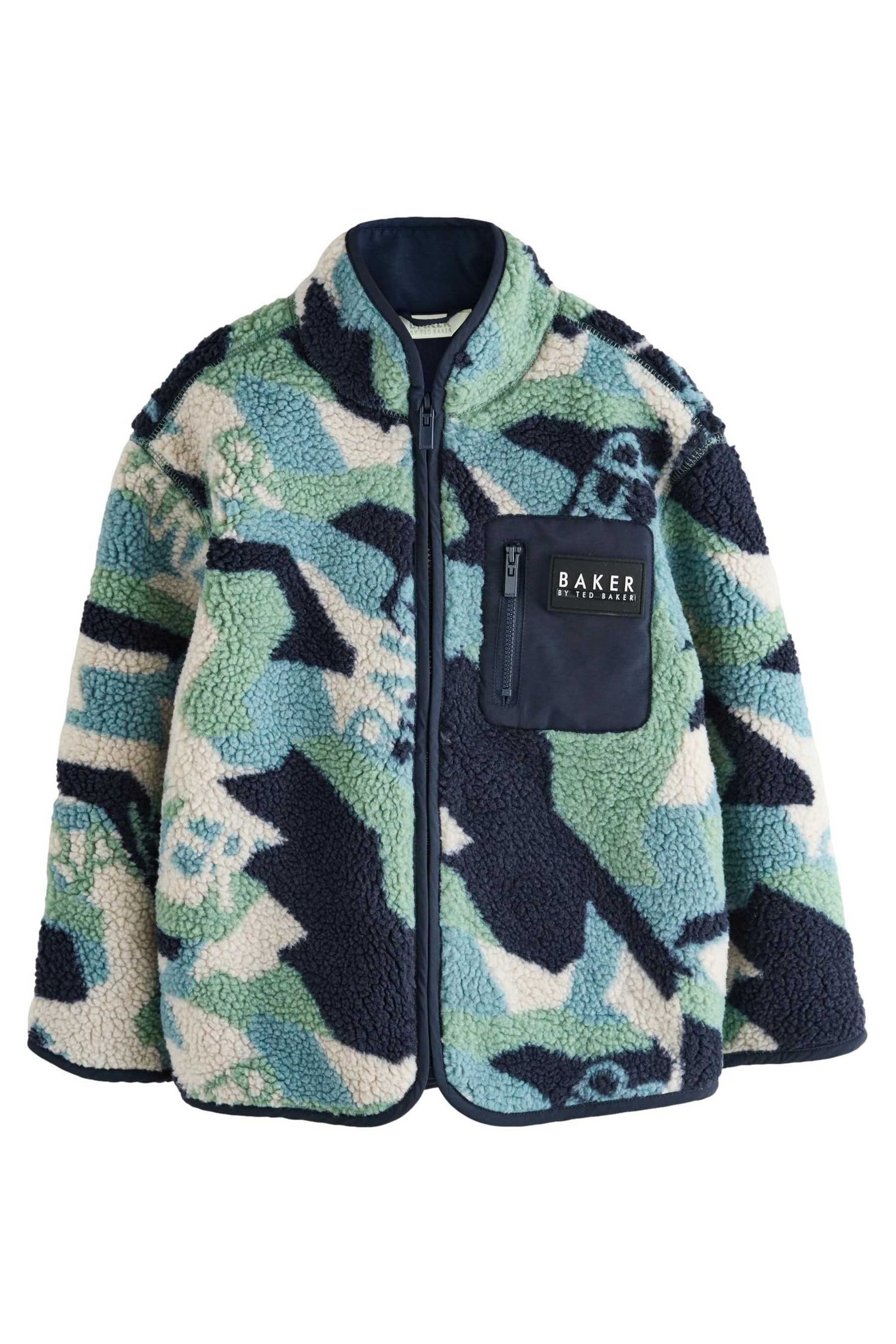 Fleecejacke Baker by Ted Baker Borg-Fleece mit Tarnmuster