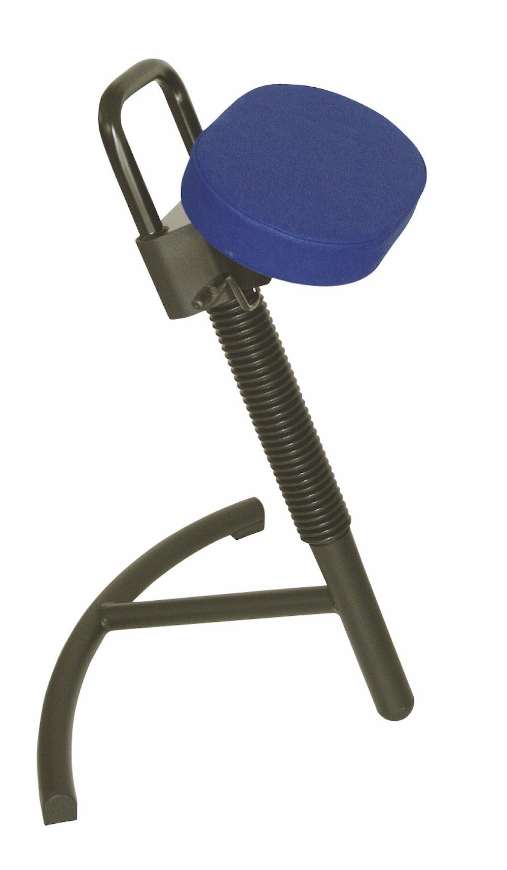 Sitzhöhe Stehhilfe Blau 65-83cm, Columbus, Sicherheitsgasfeder, PROREGAL® Schwarz Stehhilfe