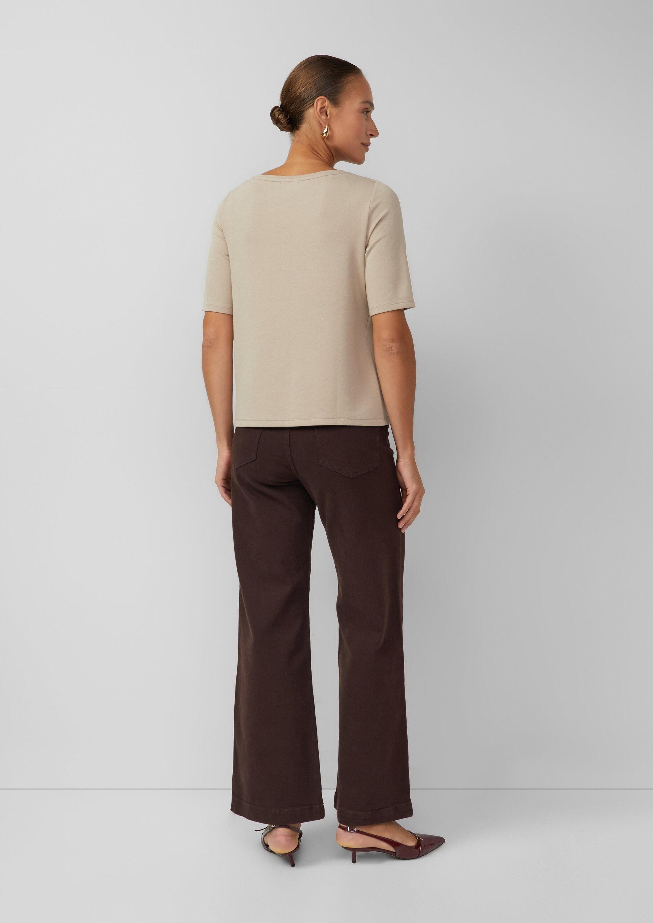 s.Oliver Langarmbluse Bluse Elegante Satin-Bluse mit Manschetten