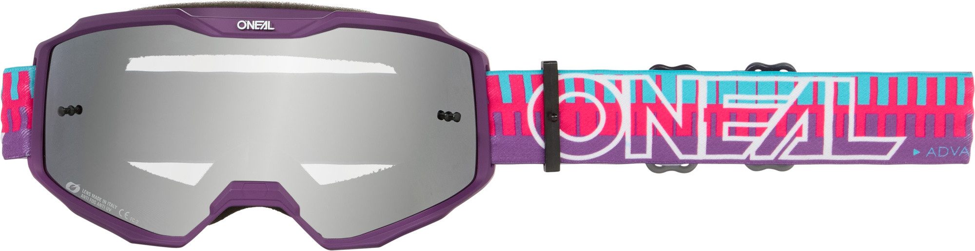 O’NEAL Fahrradbrille B-10 STRIPED Mirror Jugend Motocross Brille, vorbereitet für Tear-Off