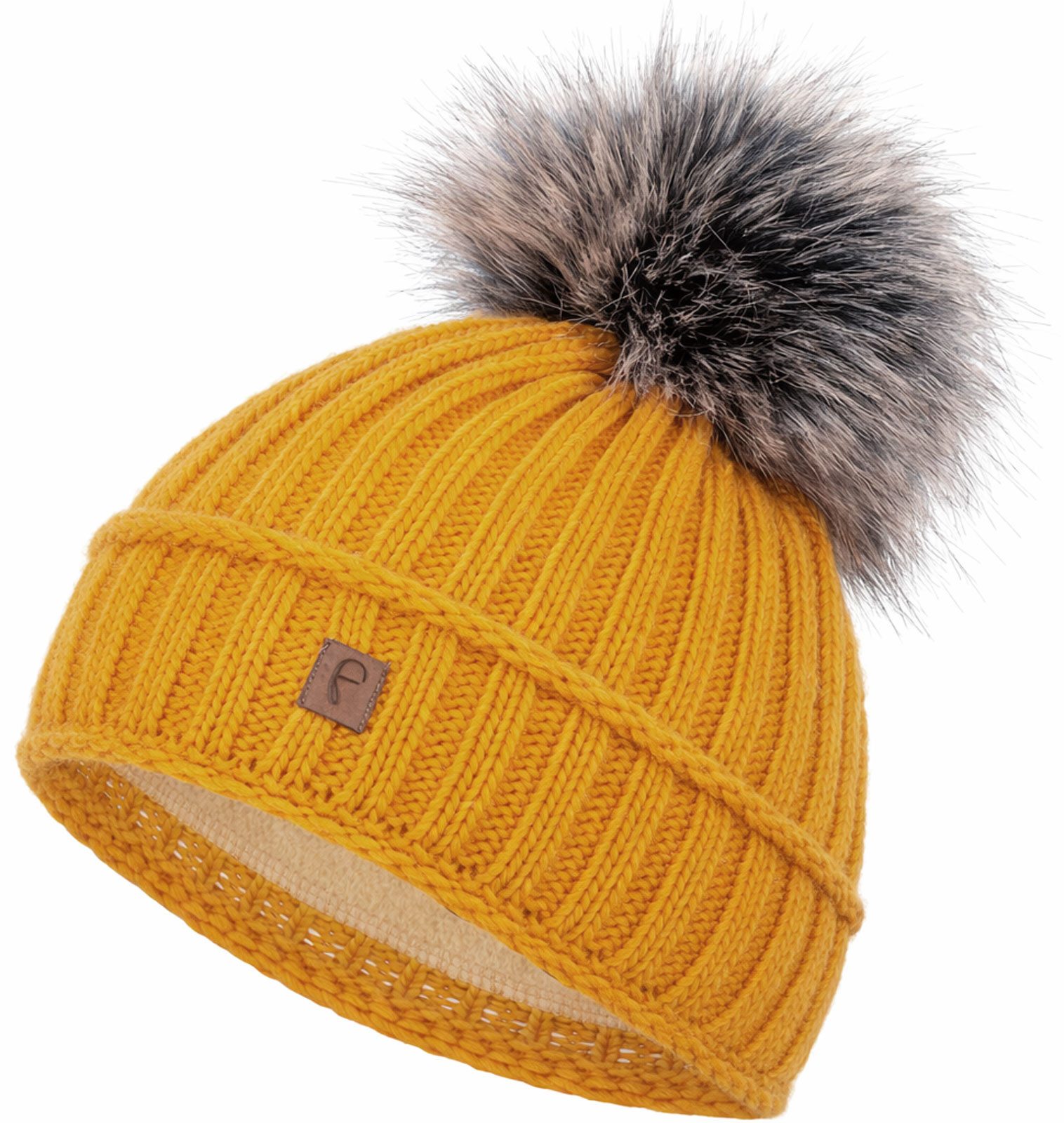 Faera Bommelmütze Wintermütze Damen Herren Mütze Beanie Haube gefüttert Bommelmütze