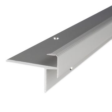 PROVISTON Treppenkantenprofil Aluminium, 10 x 8.5 x 1000 mm, Silber, Treppenkante, Winkelprofil