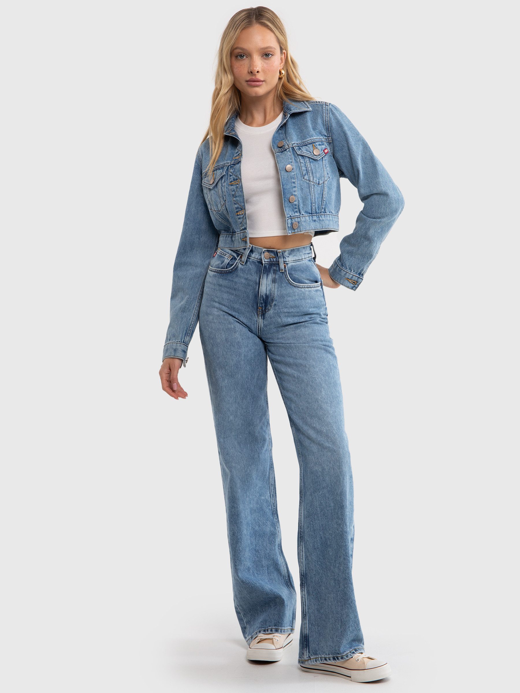 BIG STAR Weite Jeans ATREA hohe günstig online kaufen