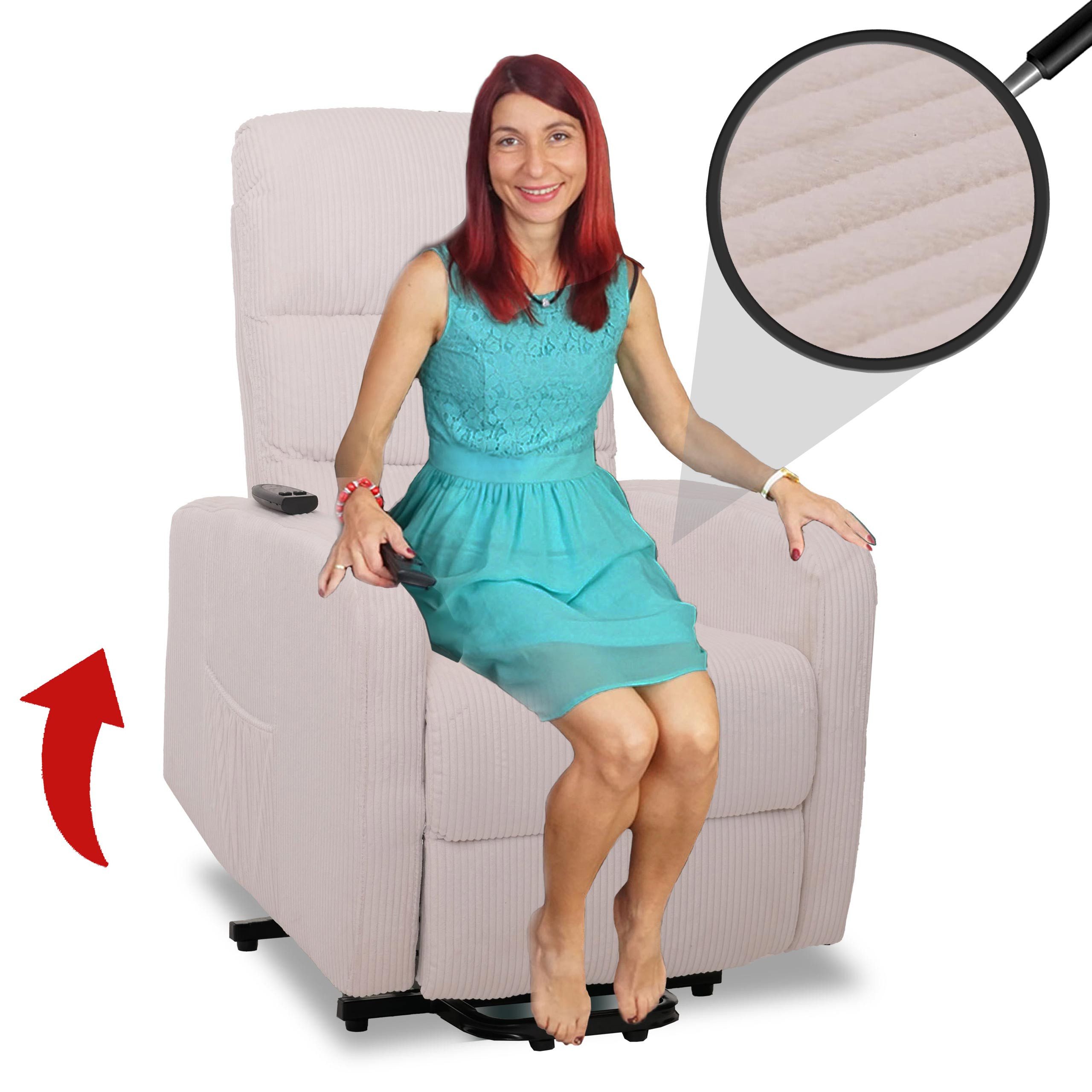 MCW TV-Sessel MCW-K62-CO, Breite Armlehnen, Mit Fußstütze