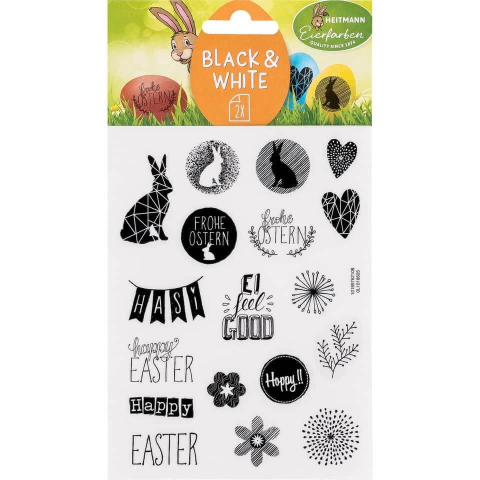HEITMANN Osterfigur Oster-Sticker Black & White