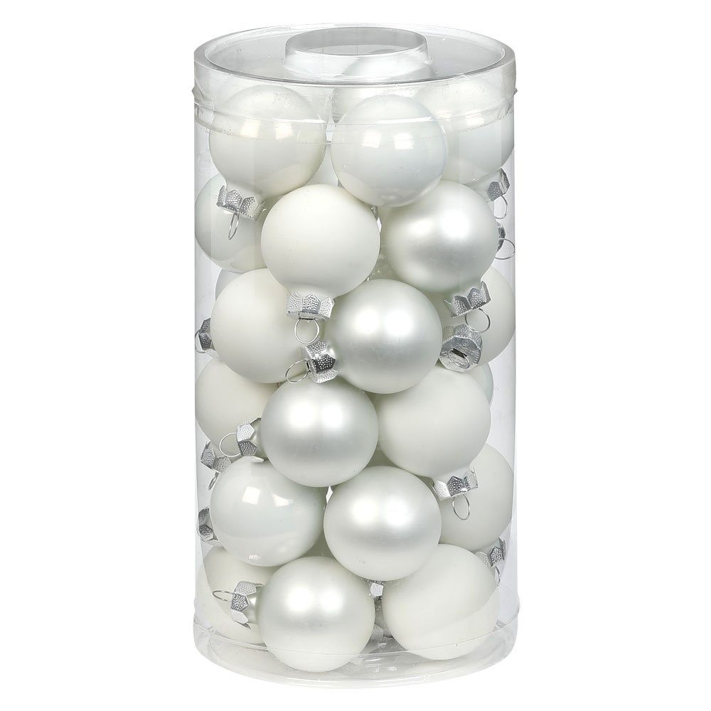 MAGIC by Inge Christbaumschmuck, Weihnachtskugeln Glas 4cm, 30 Stück