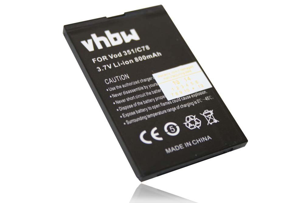 vhbw kompatibel mit ZTE F160, C78, C70, Agent, Essenze, E520, C88 Smartphone-Akku Li-Ion 800 mAh (3,7 V)