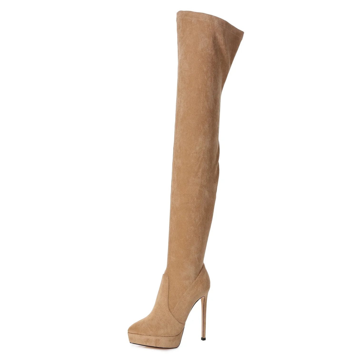 Giaro SPIRE Overkneestiefel 14 cm Absatzhöhe, 3 cm Plateau, veganes Leder