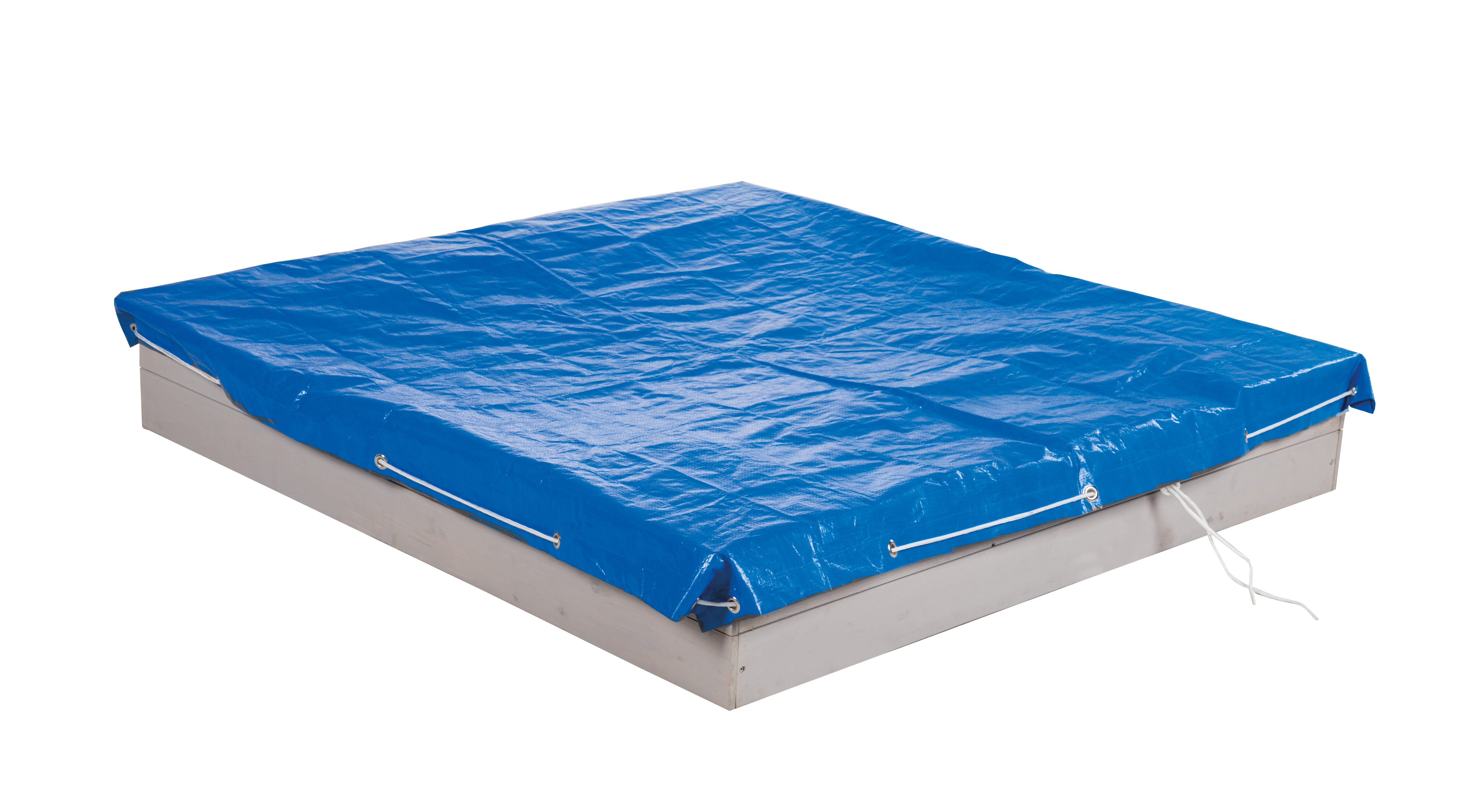 roba® Sandkasten-Abdeckplane 154 x 154 cm in blau, Abdeckplane für Sandkästen mit Metallösen zur Befestigung