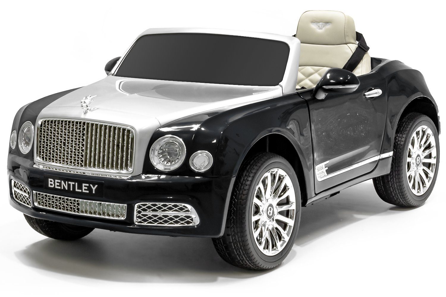 Smarty Elektro-Kinderauto Bentley Mulsanne Kinder Elektroauto Schwarz 12V