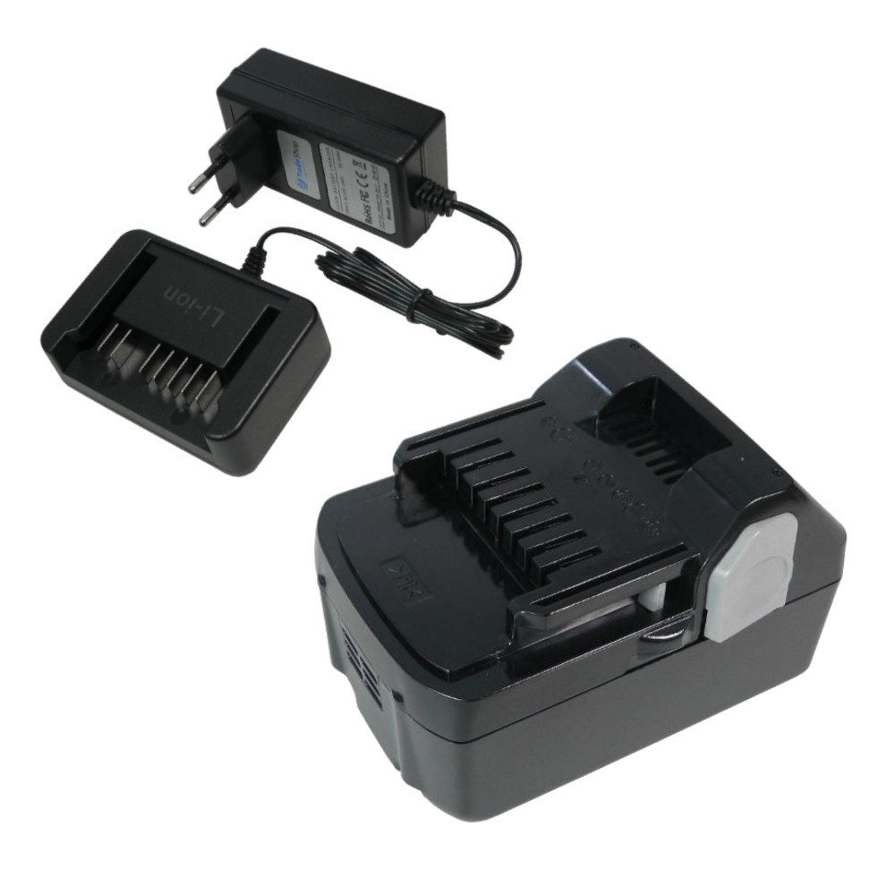 Trade-Shop Set passend für Hitachi G18DSL G18DSLP4 N18DSL NP18DSL - Ladegerät + Akku Li-Ion 4000 mAh (18 V)