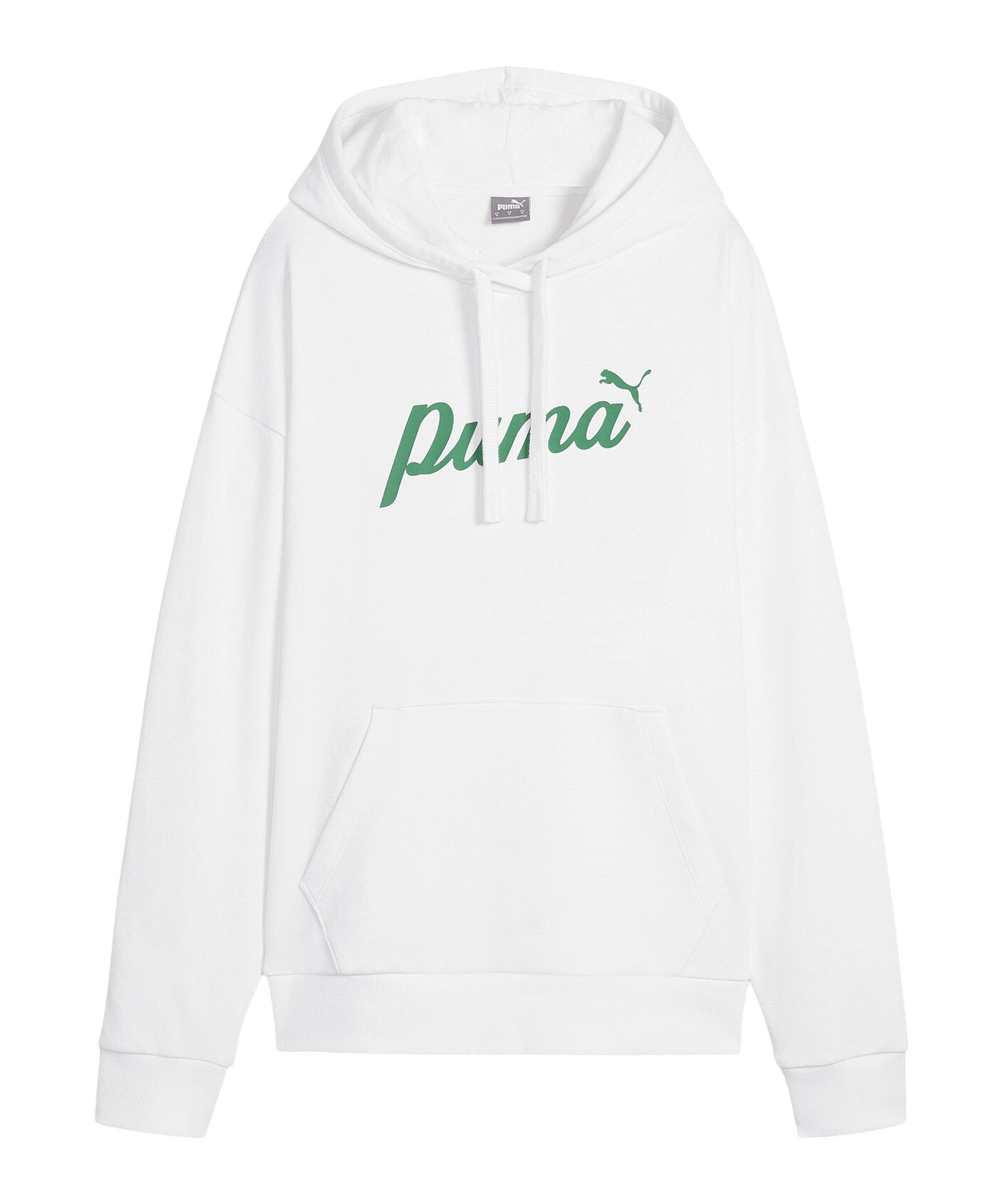 PUMA Sweater PUMA Essentials Script Hoody Damen Weiß