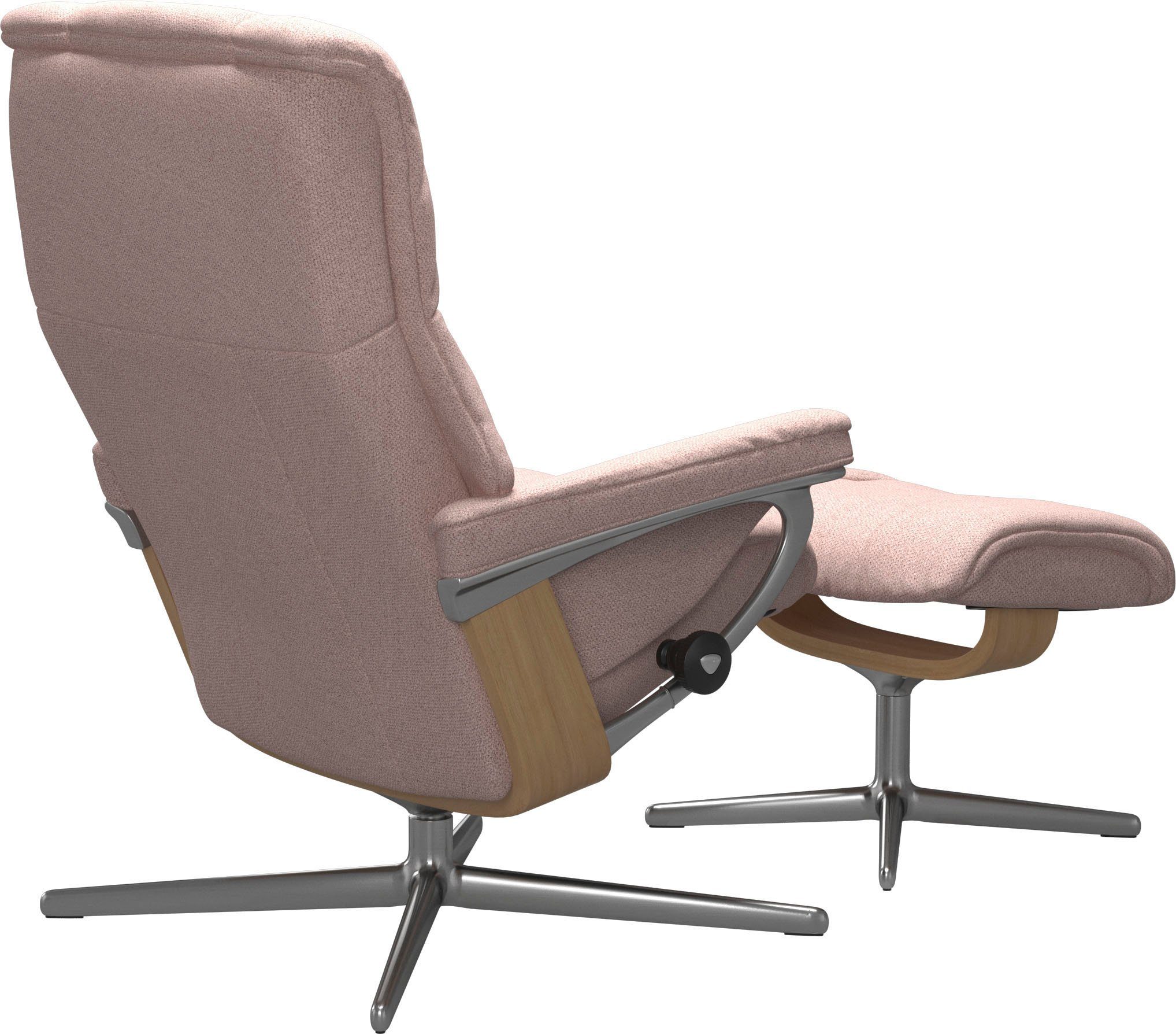 Relaxsessel S, & mit Relaxsessel mit mit Hocker, Größe Cross Eiche Base, (Set, Mayfair M Hocker), Holzakzent Stressless® L,