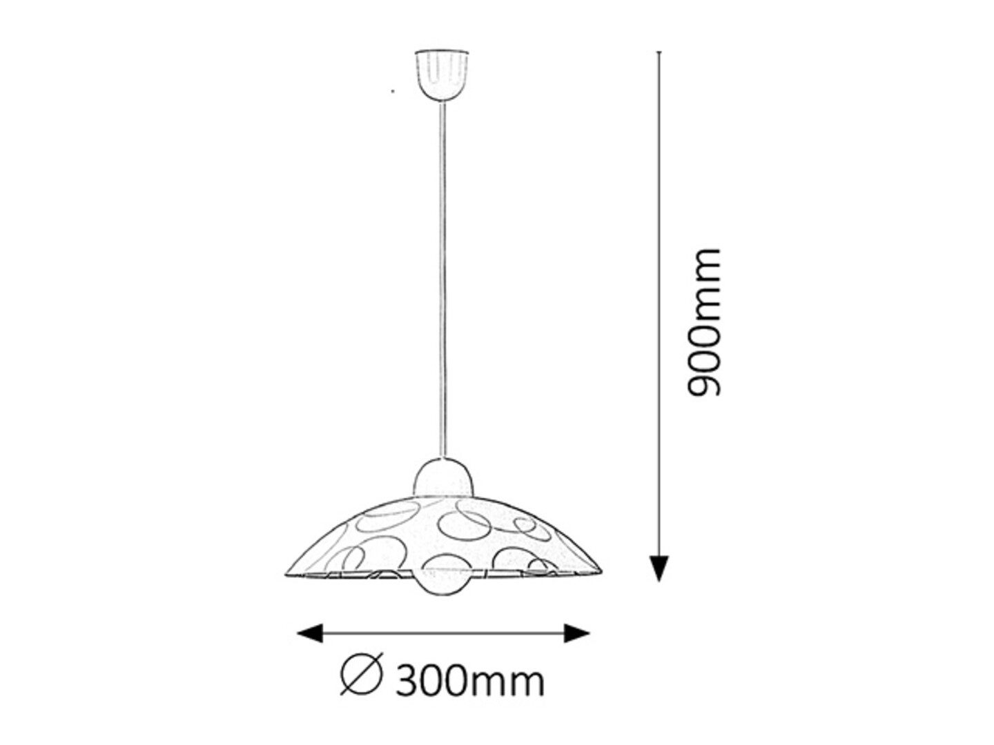 Rabalux Pendelleuchte "Ada" Kunststoff, weiß, rund, E27, ø300mm