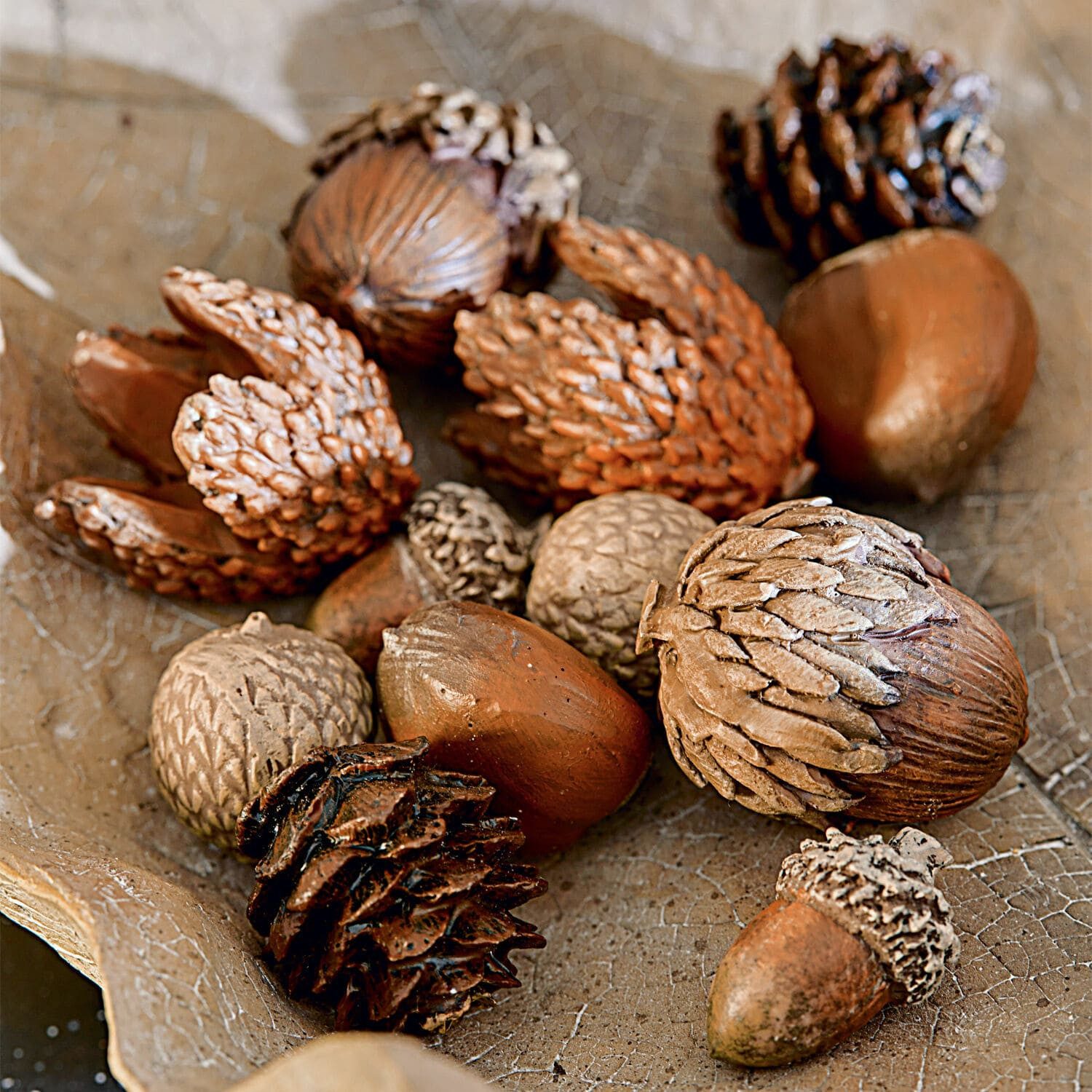 Mirabeau Dekoobjekt Herbstdeko 12er Set Vibius braun