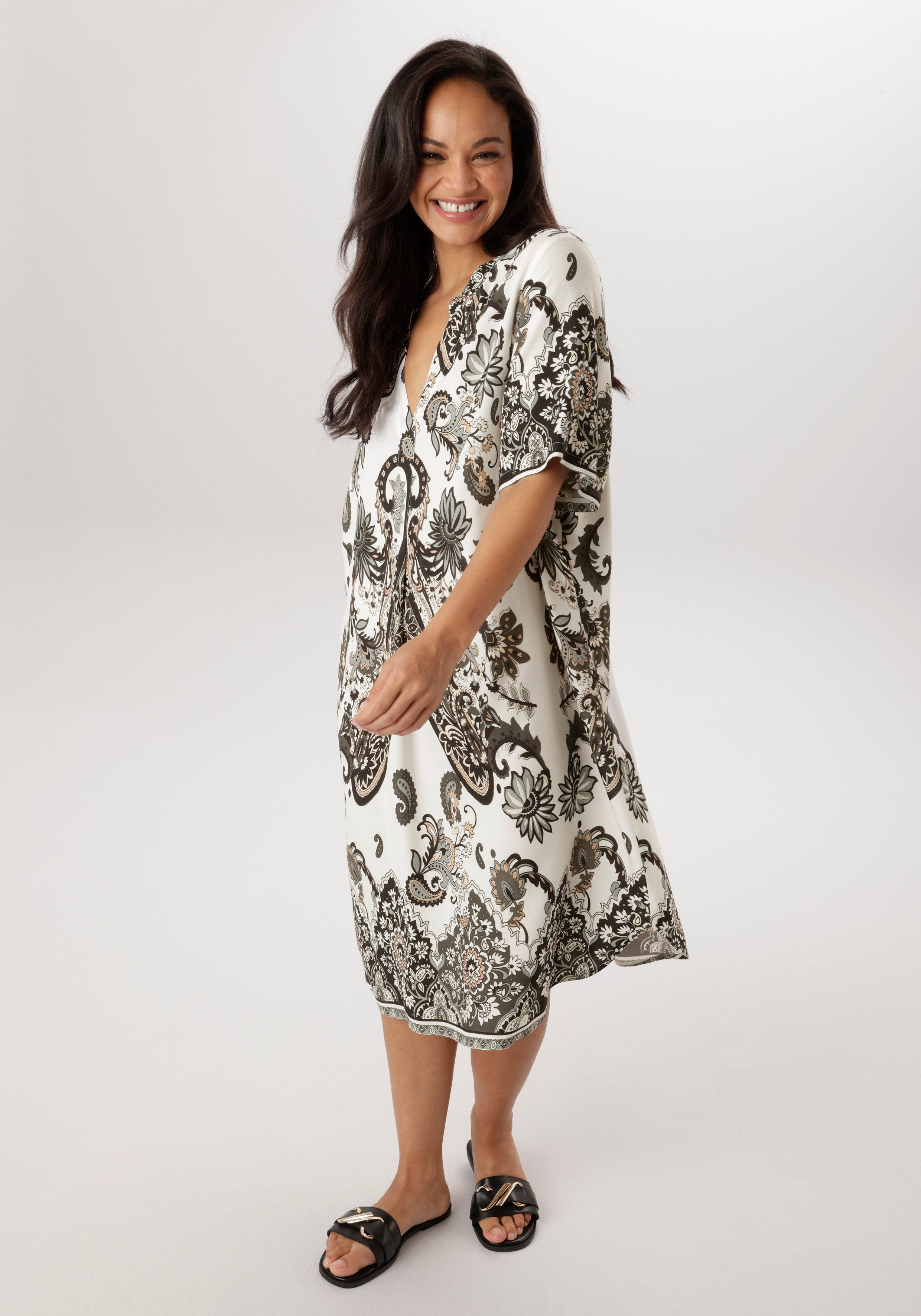 Aniston PLUS Blusenkleid in trendigen Paisleydruck - NEUE KOLLEKTION