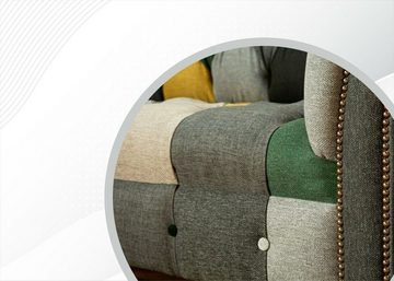 JVmoebel Chesterfield-Sofa, Chesterfield Mehrfarbig Wohnzimmer Modern Design Couchen Sofa Neu