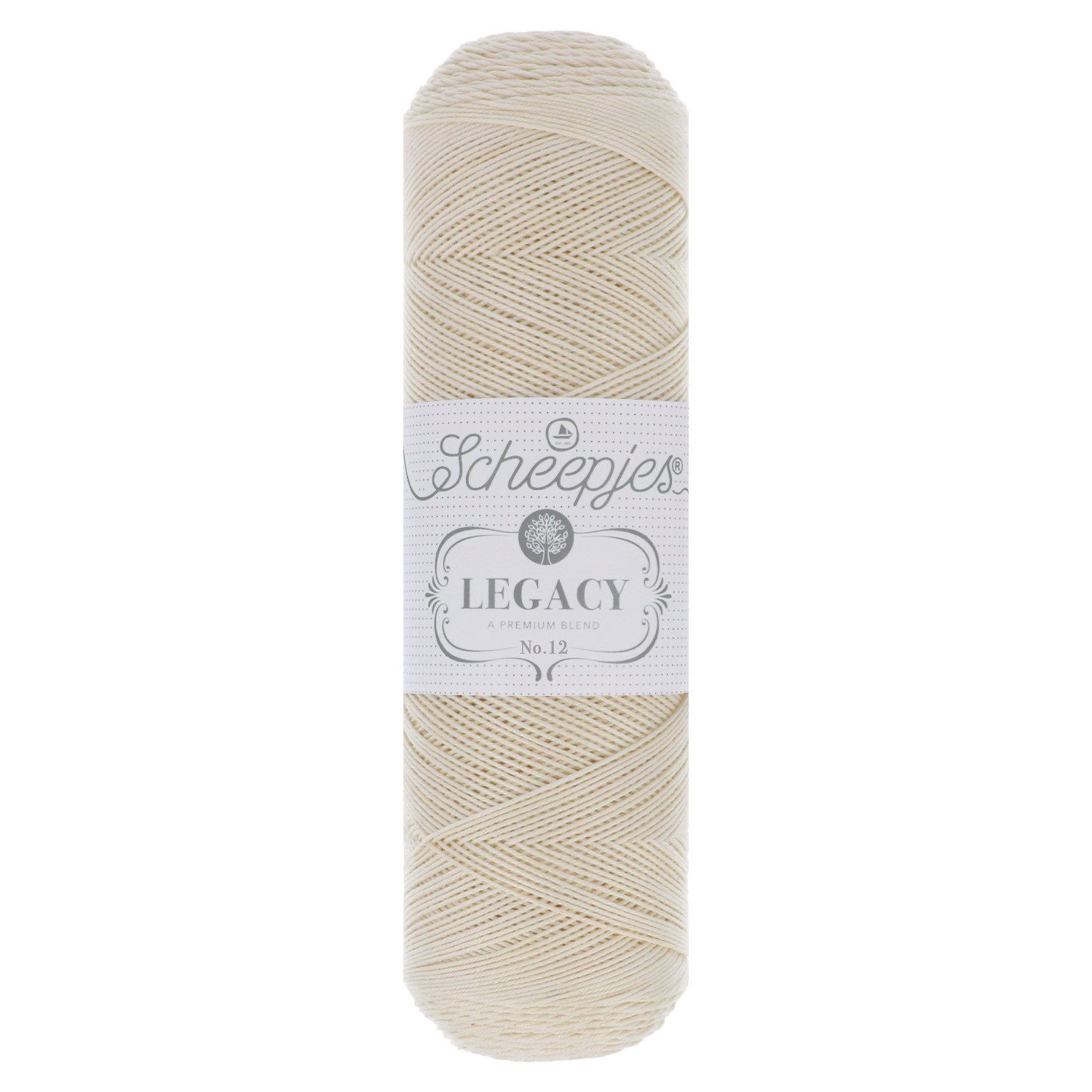 Scheepjes 5 x SCHEEPJES LEGACY (BAUMWOLLE GLANZ) 089 Ecru 12 (100g/495m) Häkelwolle, Strickgarn,Baumwollgarn