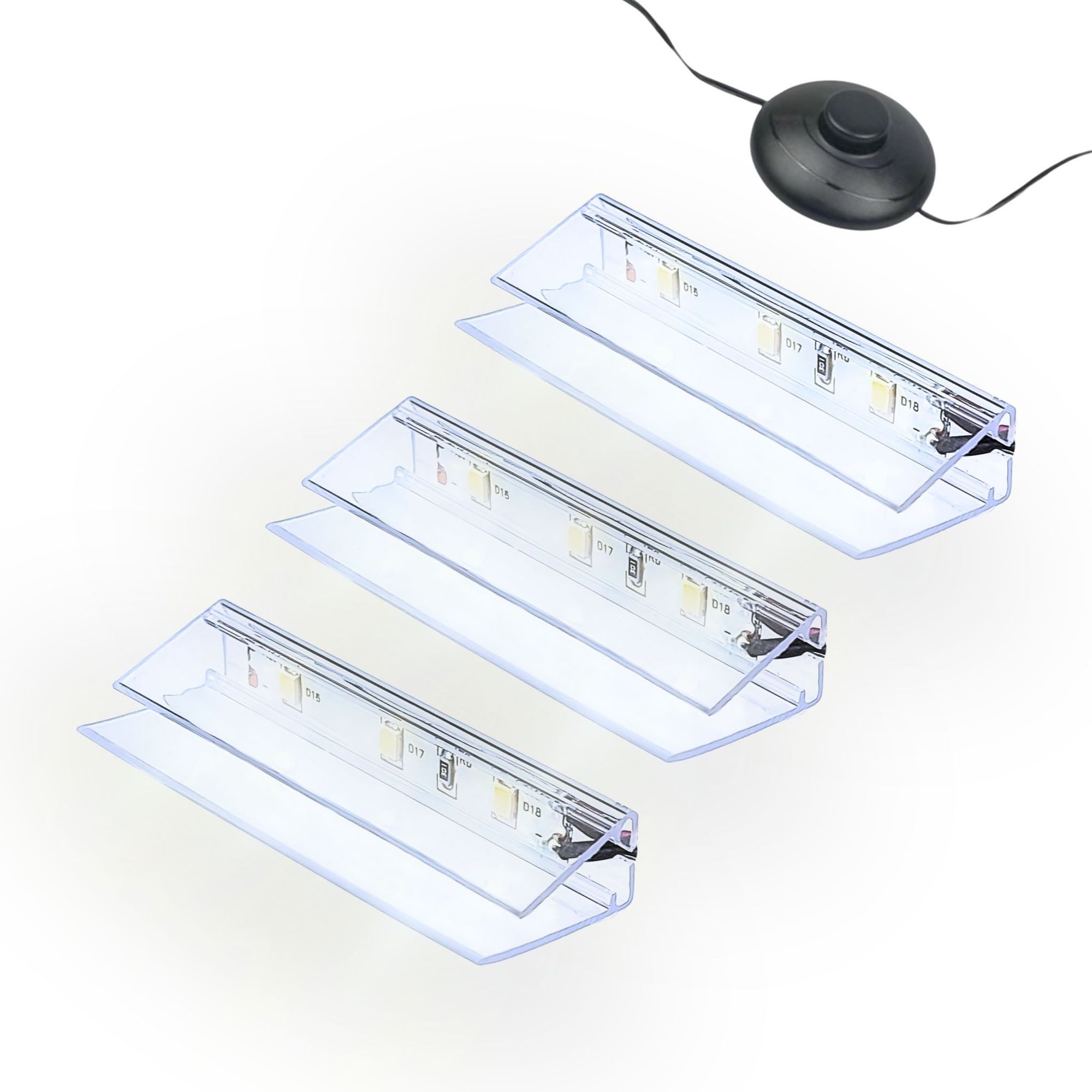 kalb LED Glaskantenbeleuchtung LED Glaskantenbeleuchtung Clip Set 3000K/500 günstig online kaufen