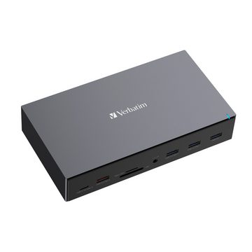 Verbatim Laptop-Dockingstation,USB-C Pro 17 in 1 Docking Station, HDMI, DP, RJ45, USB-A, SD, Micro SD, Audio, DC power, USB-C/Host