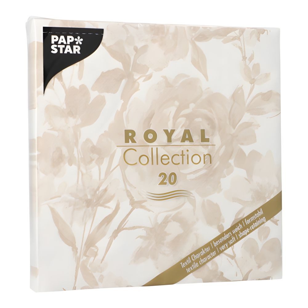 PAPSTAR Papierserviette Servietten ROYAL Collection 1/4-Falz 40 cm x 40 cm sand Rose 160 Stk