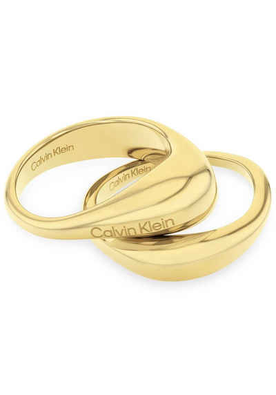 Calvin Klein Ring-Set Multipack Schmuck Edelstahl Fingerringe Ringset Damenringe DROPS (Set, 2-tlg)