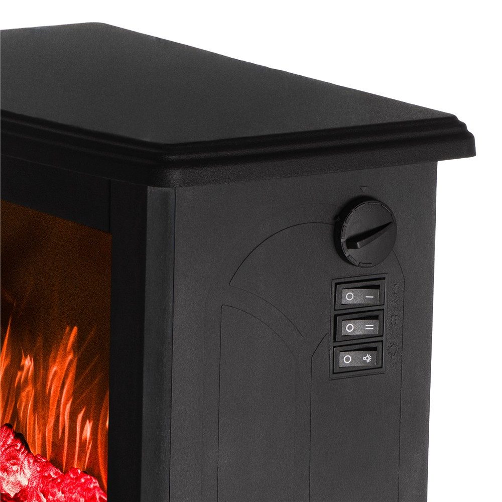 ADLER EUROPE Elektrokamin AD 7754 Kaminofen mit 3D Flammeneffekt Keramikheizung, Standkamin mit Echtflammenoptik gemütlich cozy – Bild 4 von 5