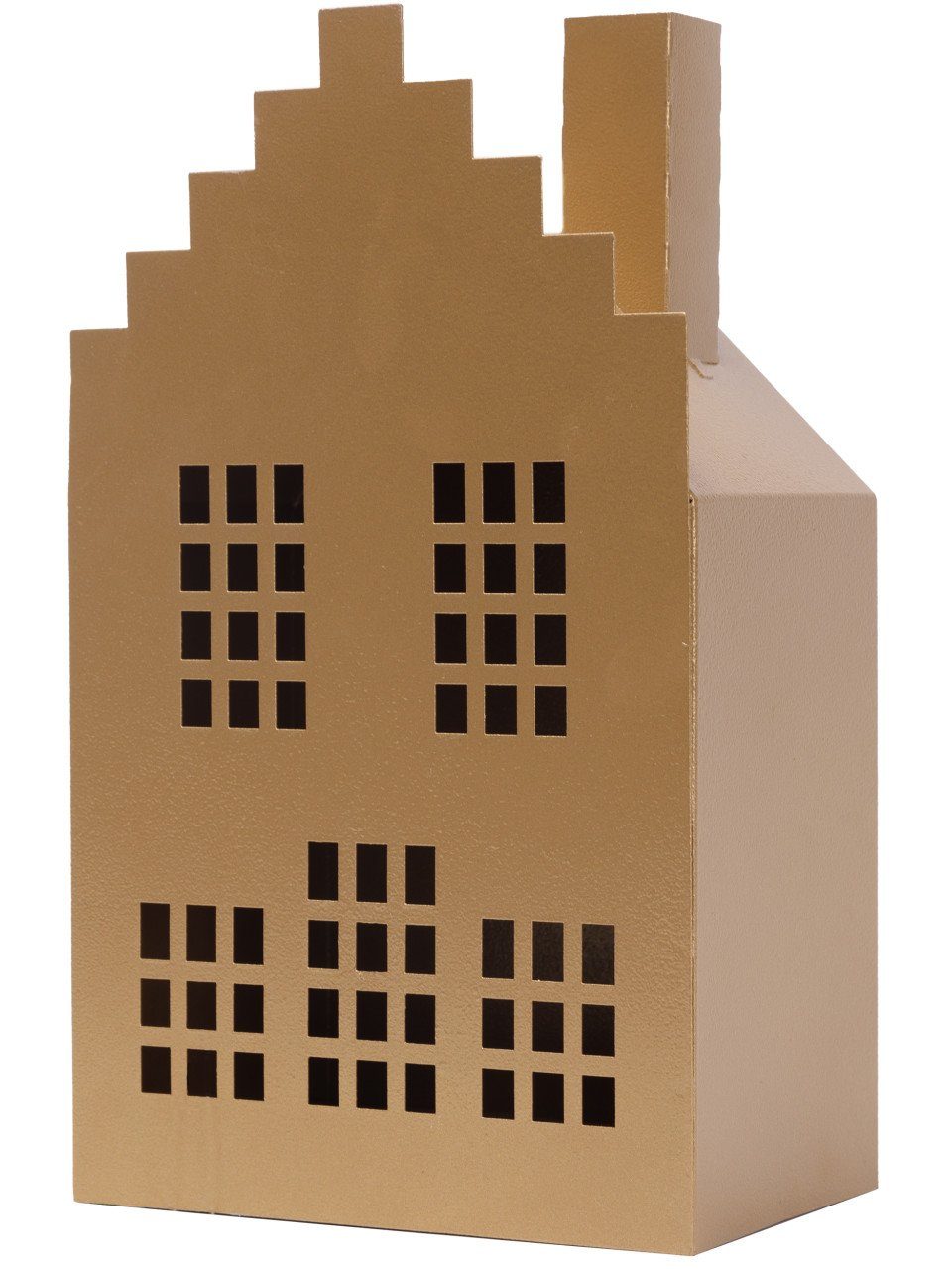 Trend Line Windlicht TrendLine Windlicht Metall Haus 26 x 15 cm gold