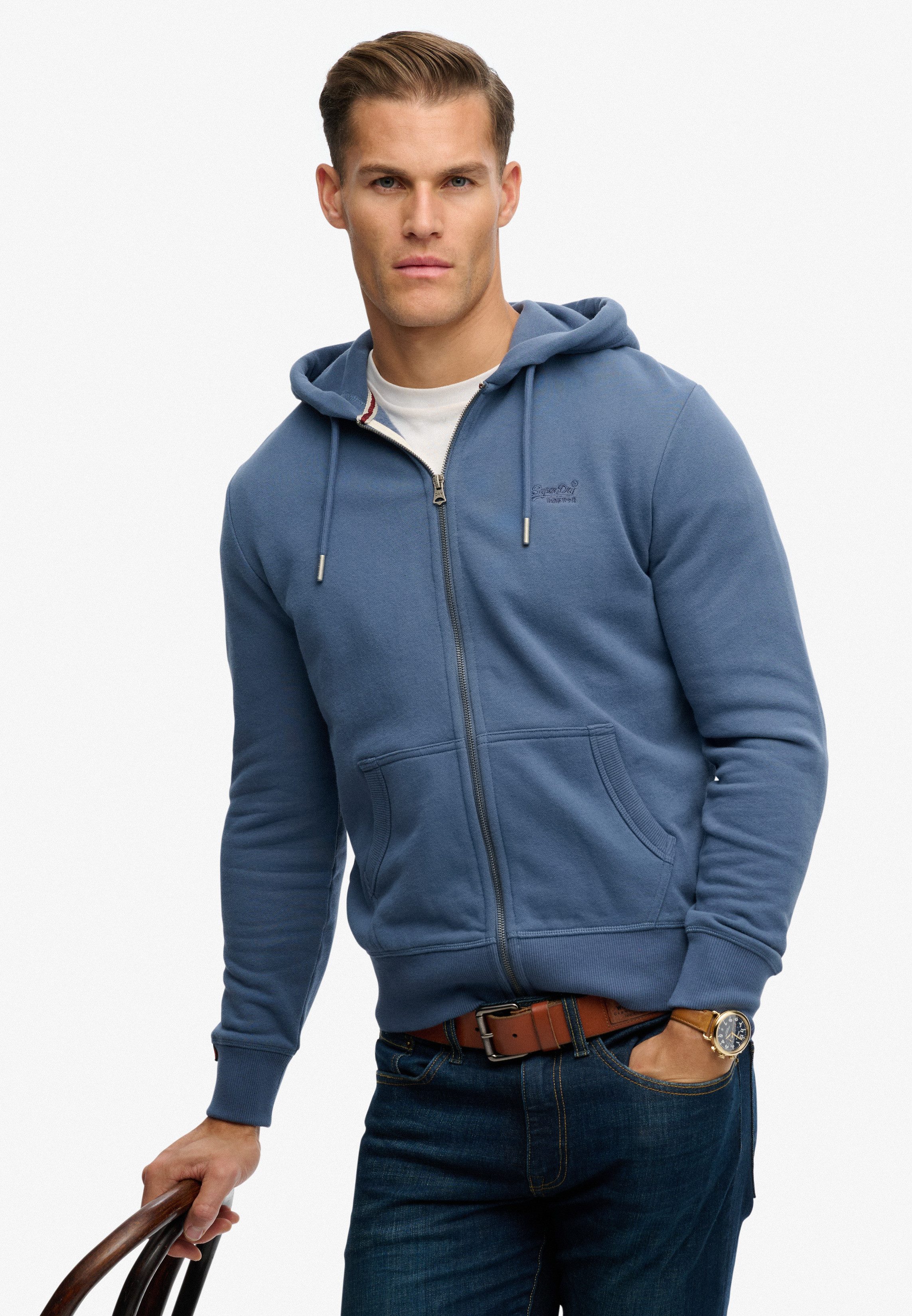 Superdry Kapuzensweatjacke ESSENTIAL LOGO ZIP HOODIE HB Baumwollmischung, s günstig online kaufen