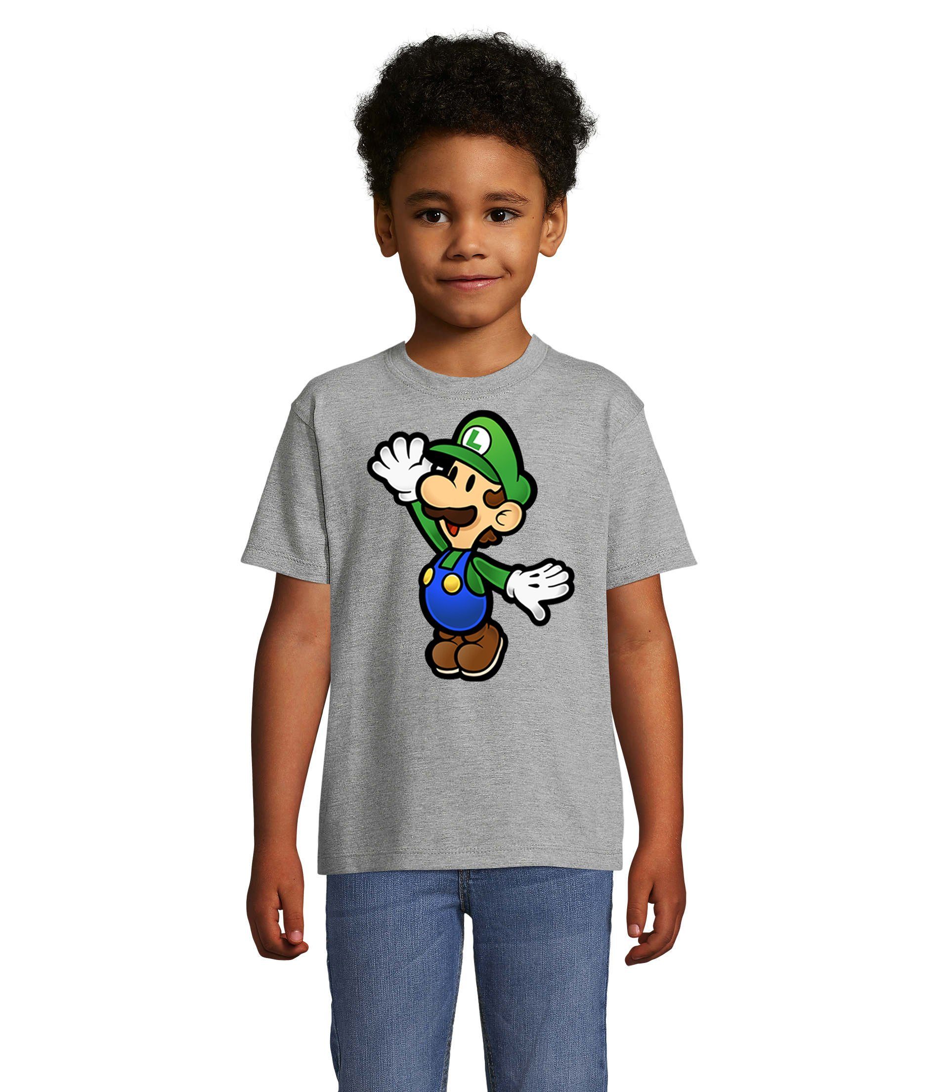 T-Shirt Kinder Jungen & Mädchen Luigi Super Retro Konsole Mario Peach Yoshi