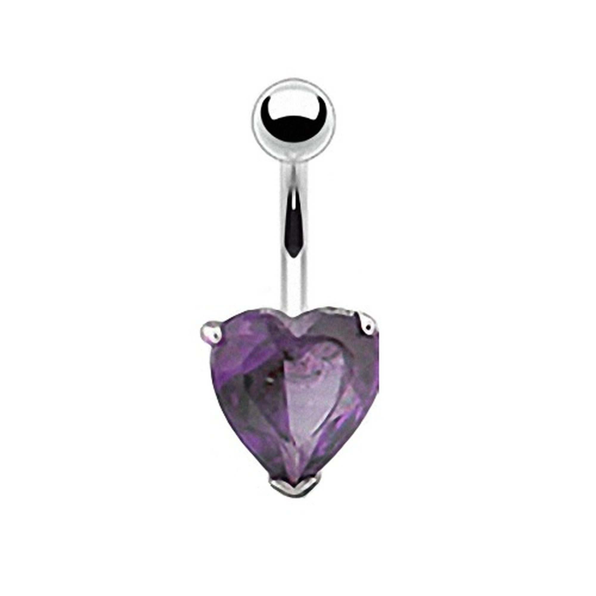 Taffstyle Bauchnabelpiercing Piercing Chirurgenstahl Kristall XXL Herz, Bauchnabelpiercing Bauch