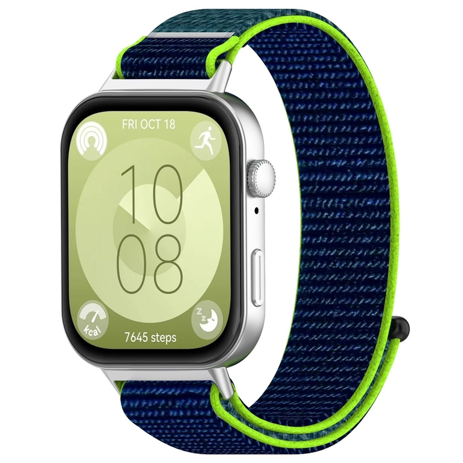 Wigento Smartwatch-Armband Für Huawei Watch Fit 4 / 4 Pro / 3 Nylon Klettve günstig online kaufen