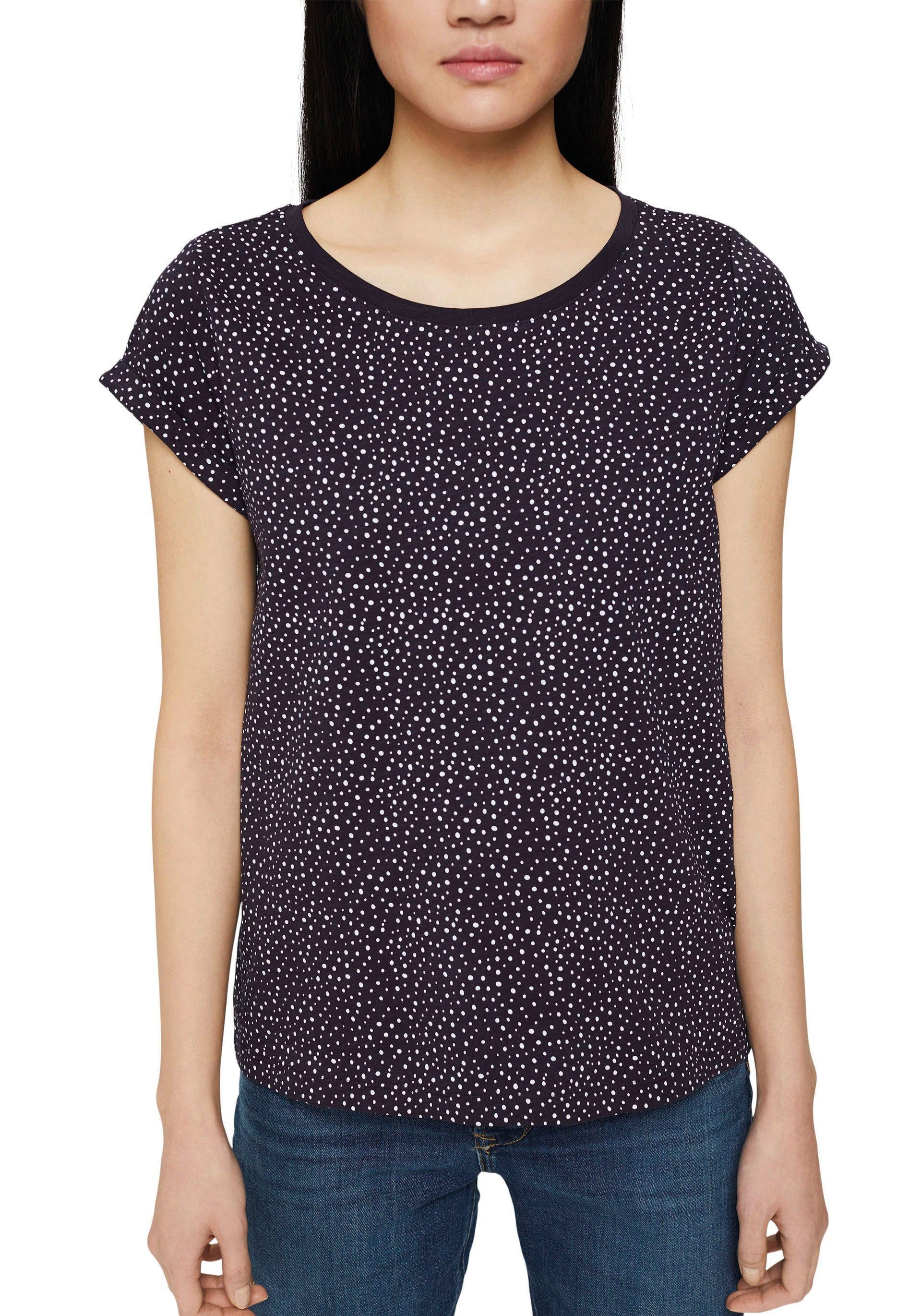 Damen Shirts edc by Esprit T-Shirt mit dekorativem Alloverprint