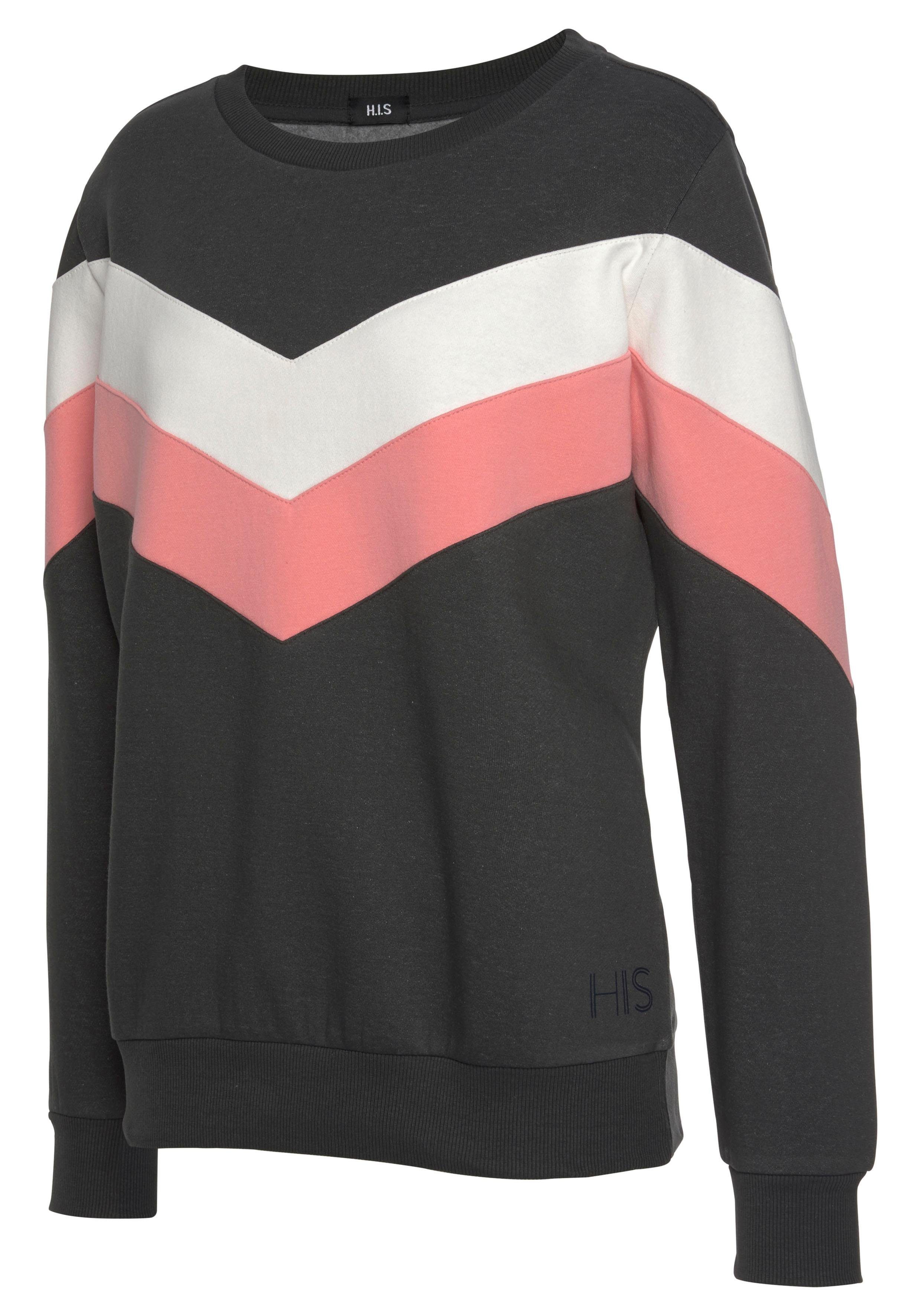 H.I.S Sweatshirt im Colorblock-Design, Loungewear – Bild 5 von 5