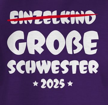 Shirtracer T-Shirt Einzelkind Große Schwester 2025 Geschwister Bruder und Schwester