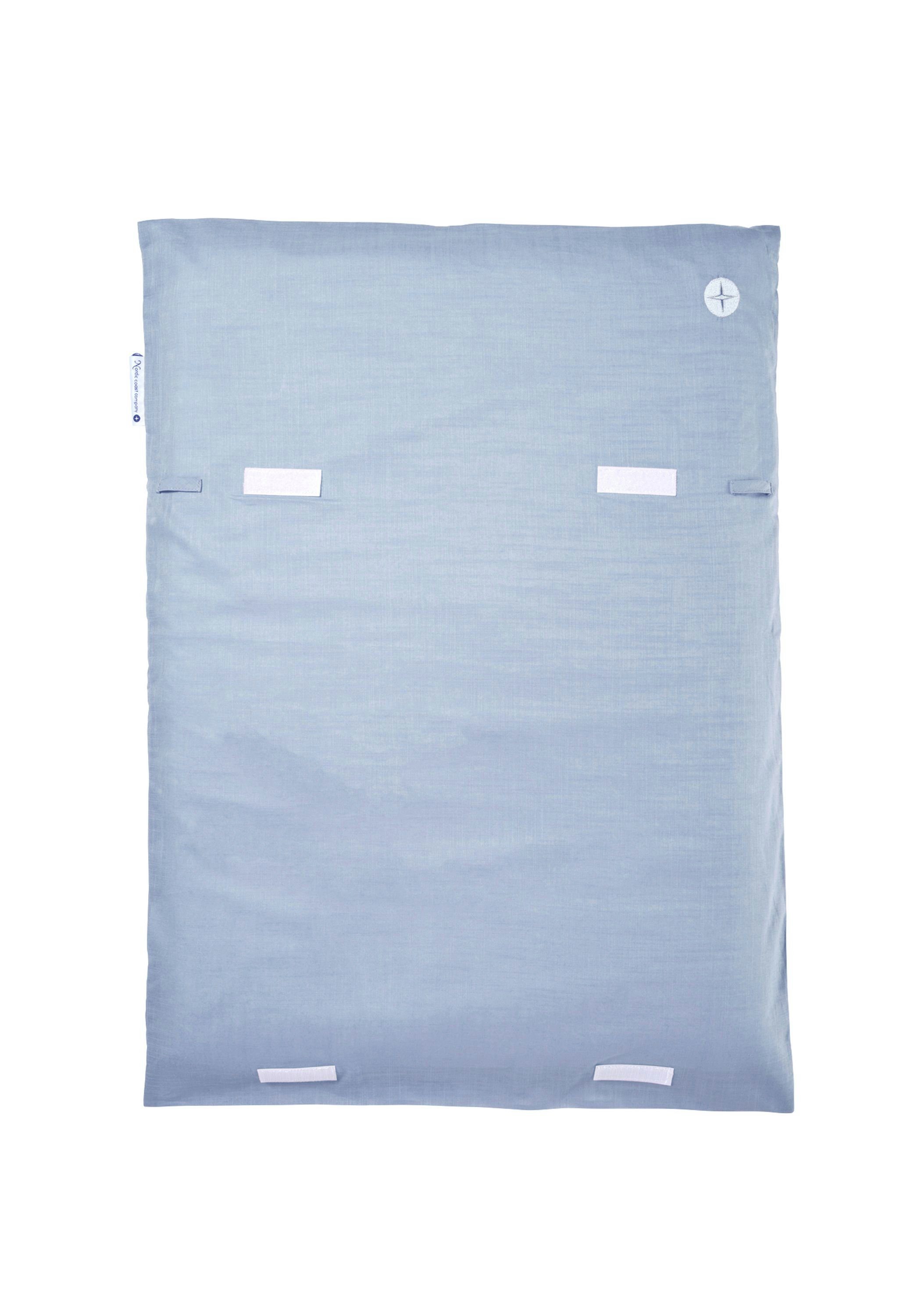 Wickelauflage Small Wickelunterlage Schmal Handtuch zertifizierte cm] Wechselbares Blau-Grau [70x50 Nordic Wickeltischauflage Wickelauflage, Coast Baumwolle Company Baby 100%