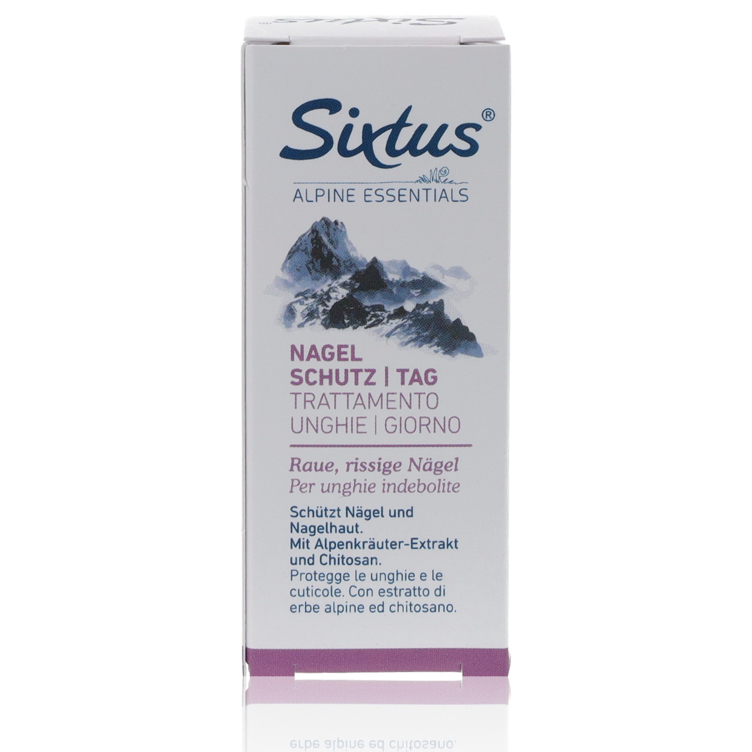 Sixtus Nagelpflegeöl Sixtus Nagel Schutz Tag Intensivpflege trockener, rissiger Nägel 20ml, 1-tlg., mit Weizenkeimöl, Chitosan und Allantoin, stärkt Nagel & Nagelbett an Händen & Füßen