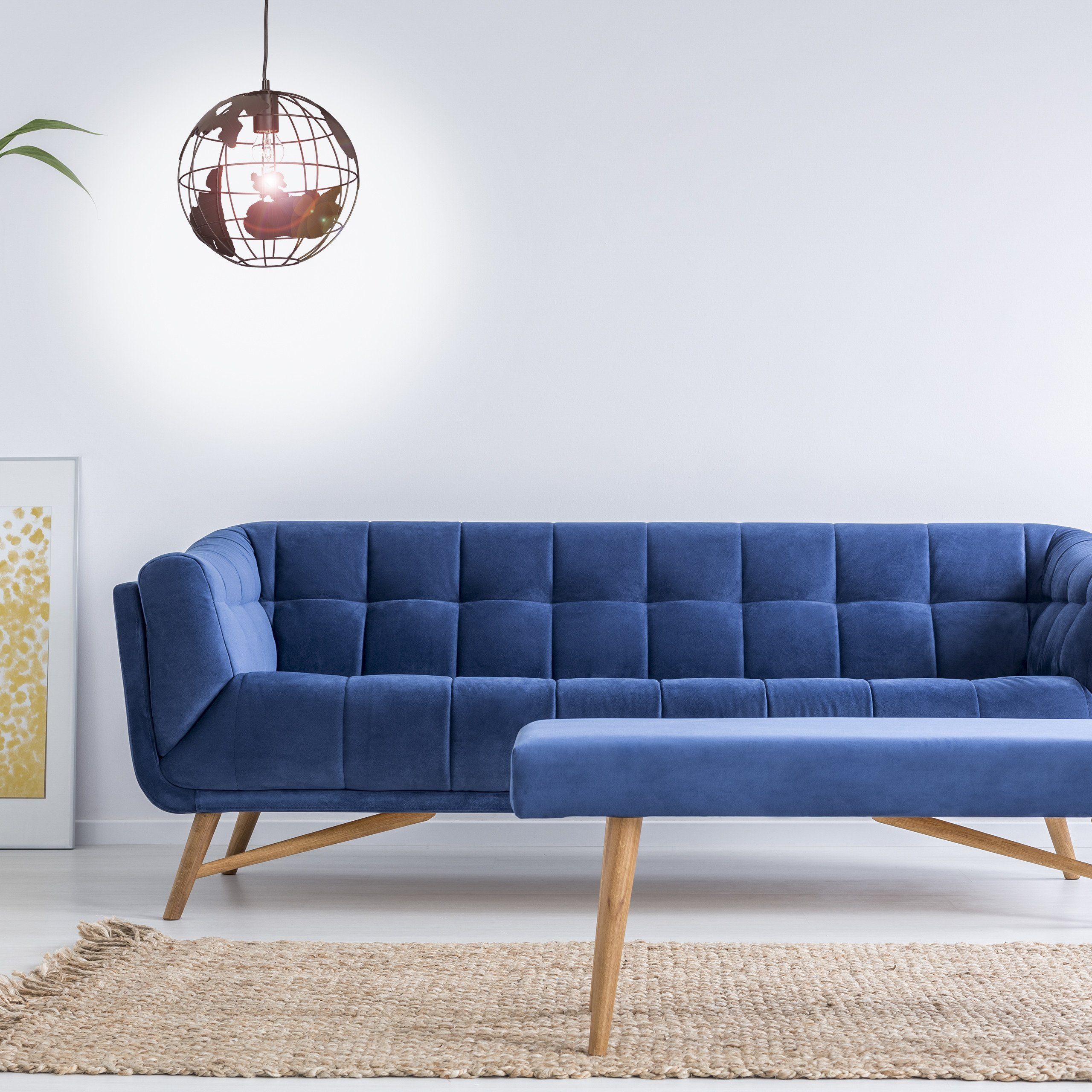 relaxdays Hängeleuchte Kugel, schwarz günstig online kaufen