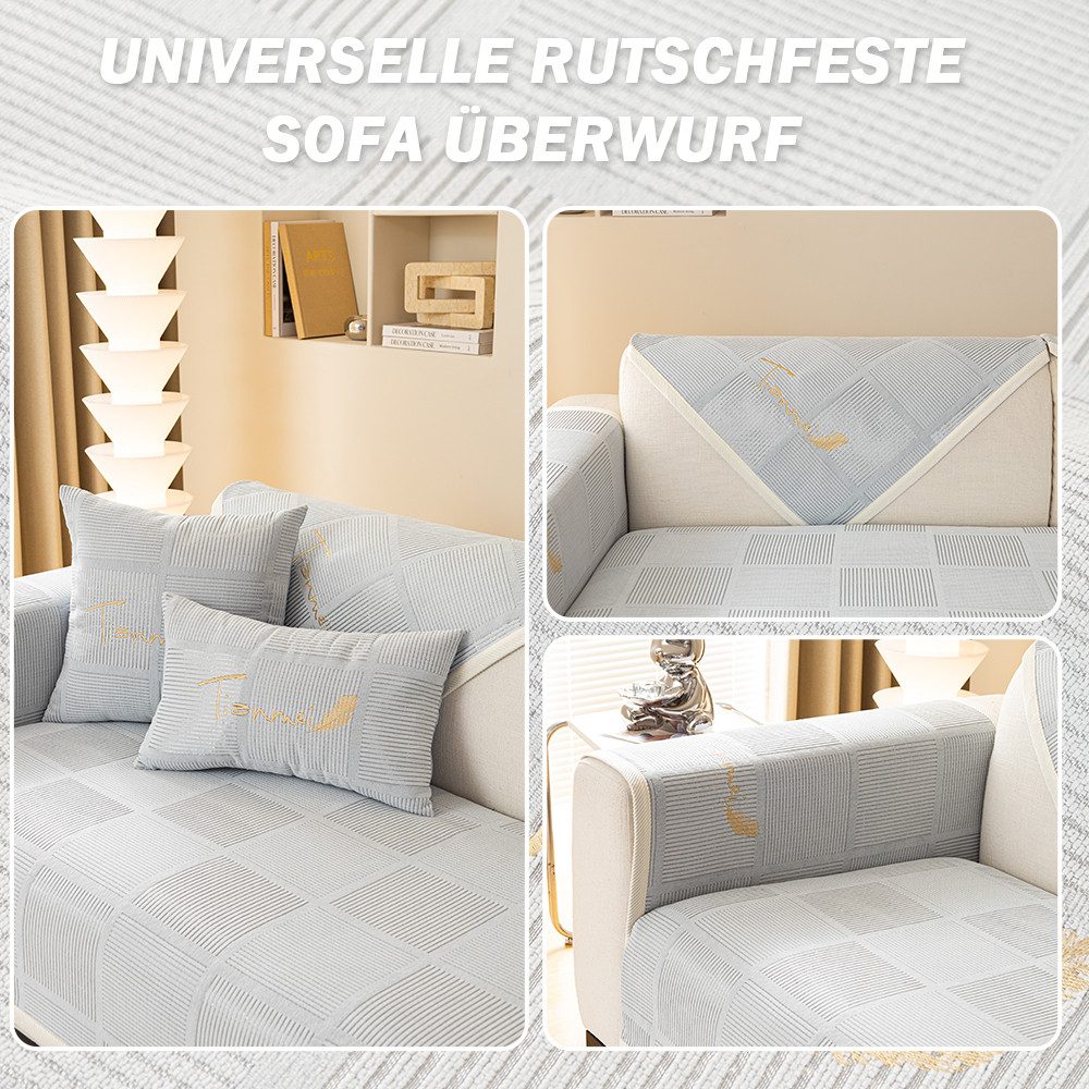 TUWENA Sofahusse Sofaschoner Rutschfest,Couch Überzug L Form 1/2/3/4 Sitzer günstig online kaufen