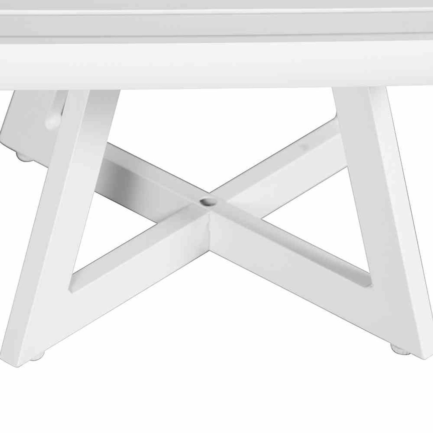 Alexis 50x50 Tisch matt-weiß Gartentisch Lounge Tresentisch Aluminium Gartentisch Siena Garden