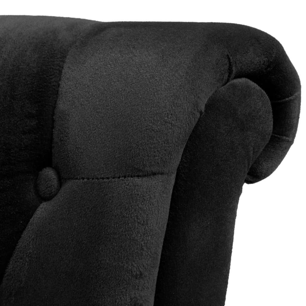 (1-St) Sessel Sessel mit Stoff Schwarz hoher Lehne vidaXL